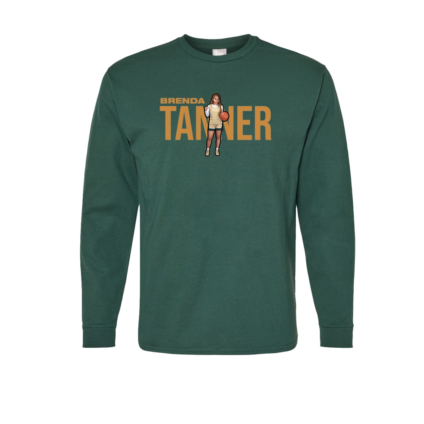 Long Sleeve Tee — Player Name in Green