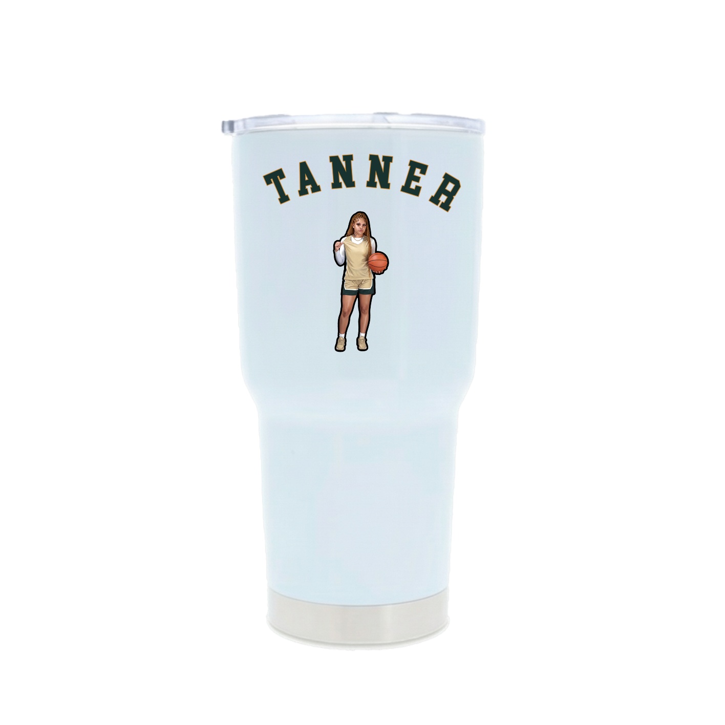 30oz Stainless Steel Tumbler — Shirsey Arch in White