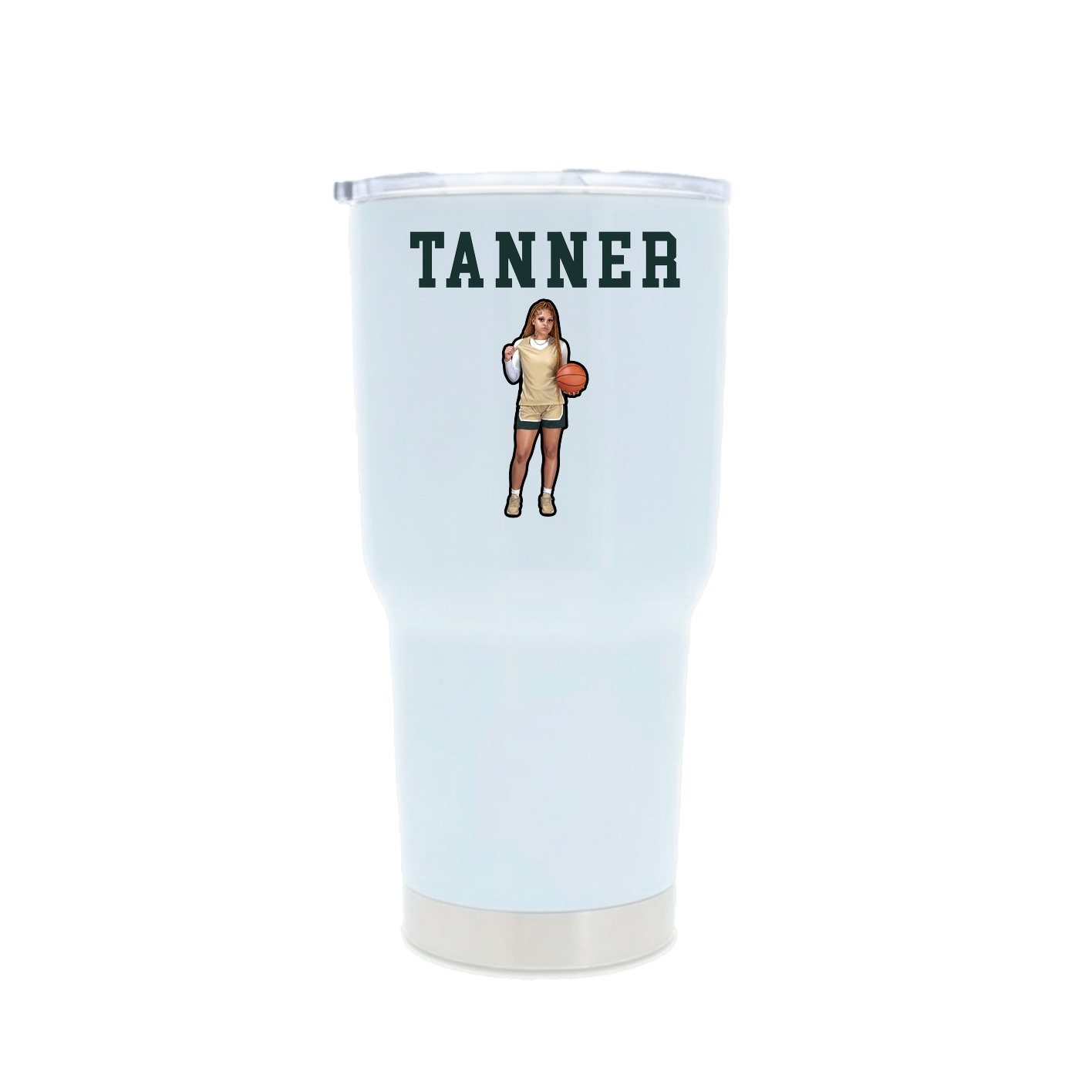 30oz Stainless Steel Tumbler — Shirsey in White
