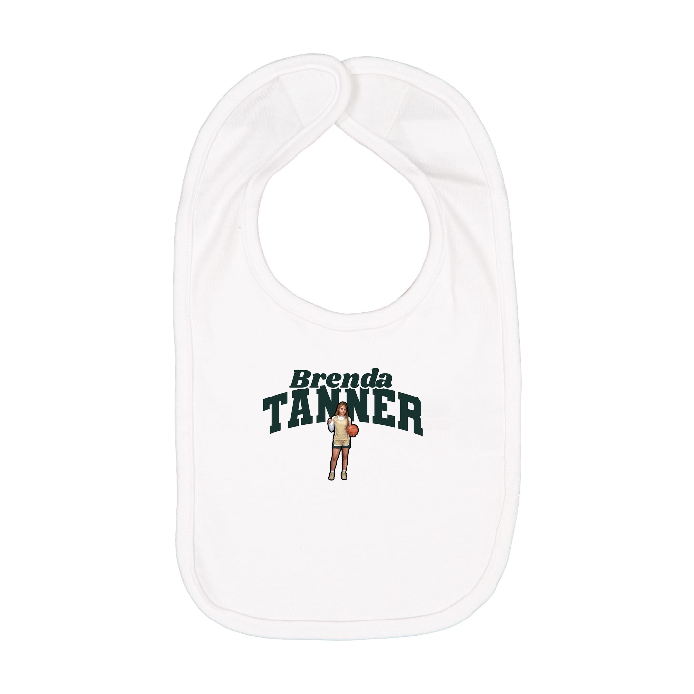 Infant Bib — Signature Arch in White