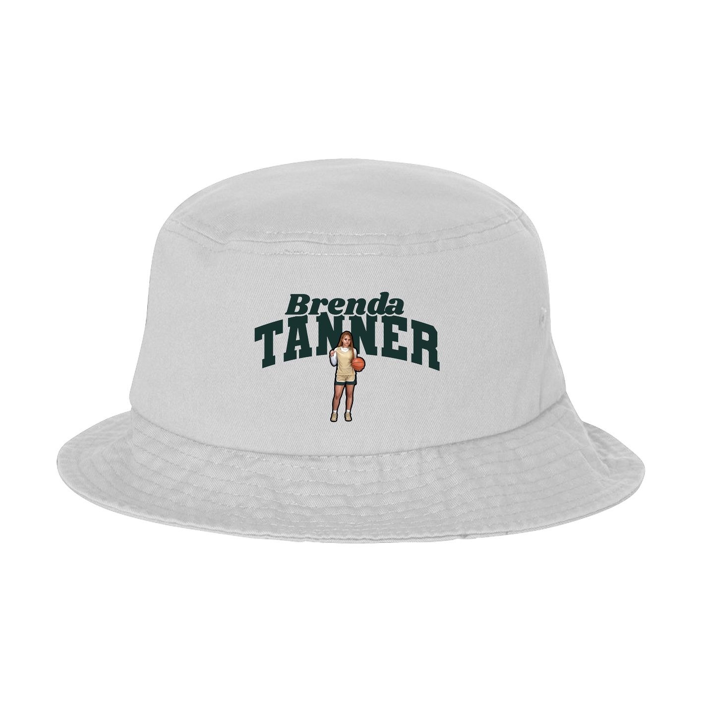 Bucket Cap — Signature Arch in White
