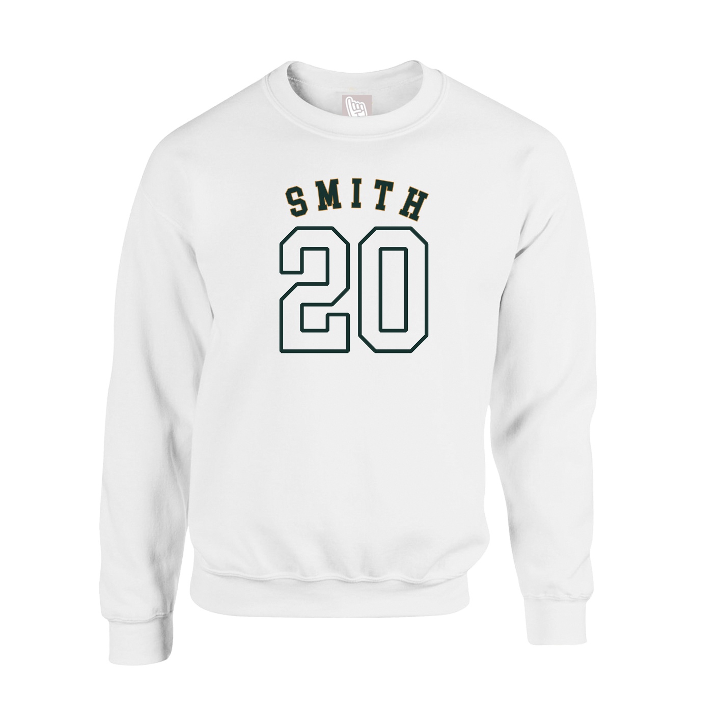 Fleece Crew — Shirsey Arch in White