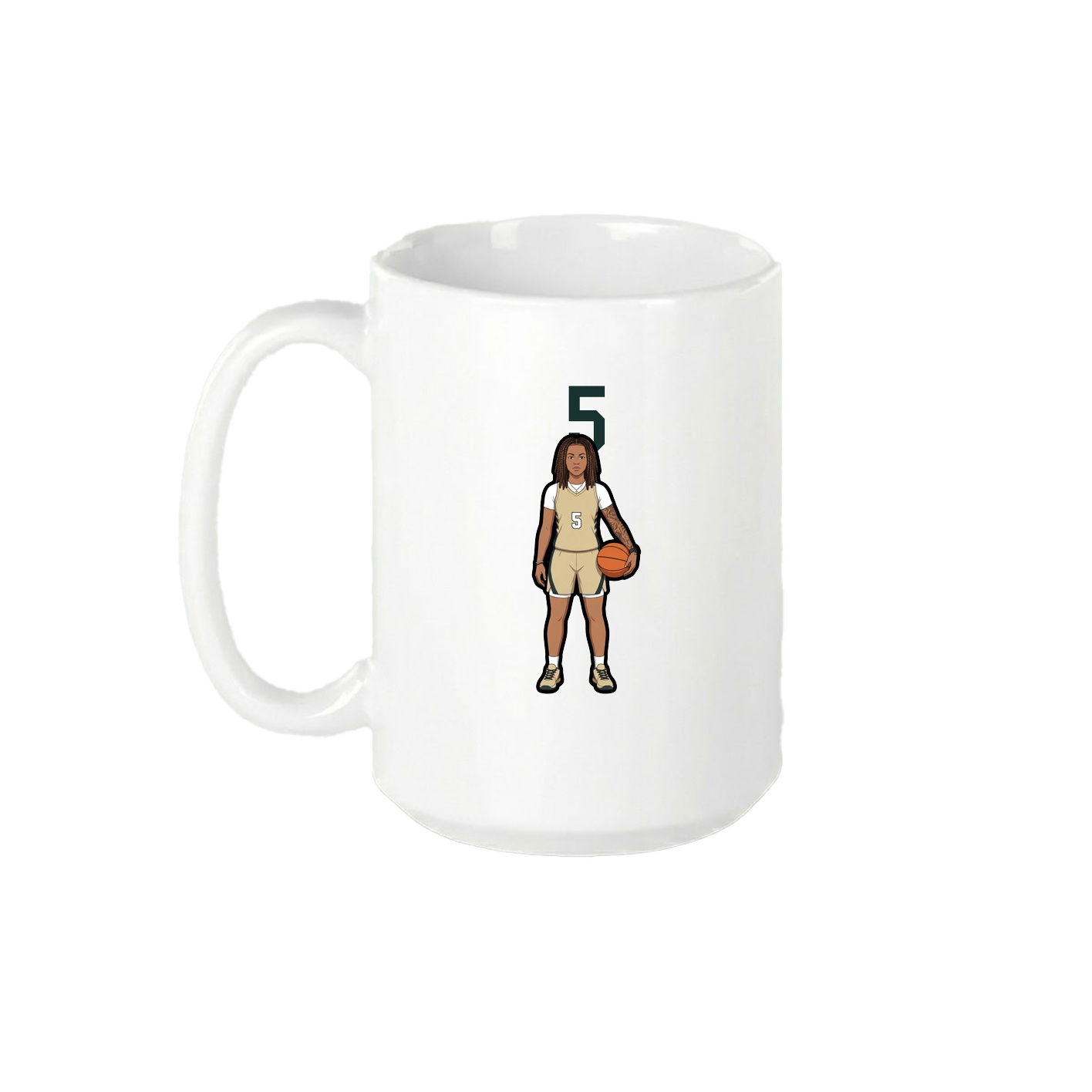 15oz Coffee Mug — Number Top in White