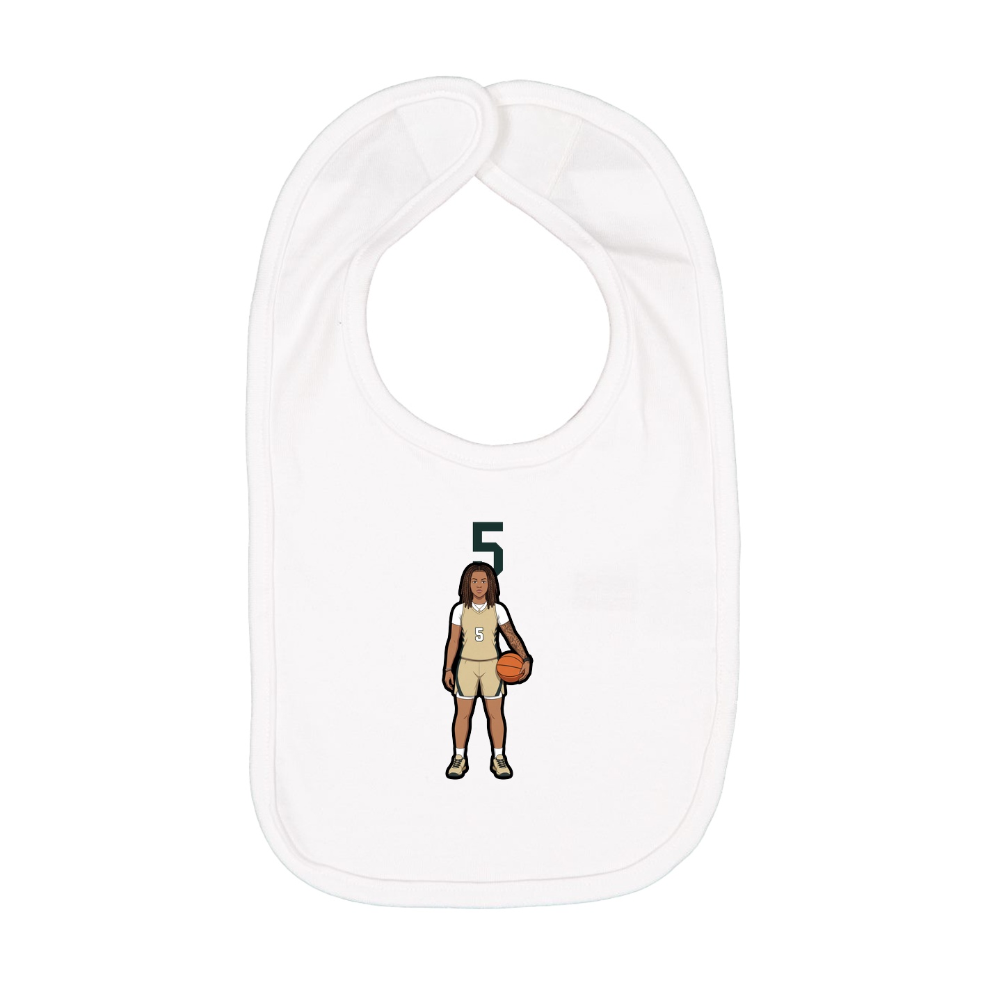 Infant Bib — Number Top in White
