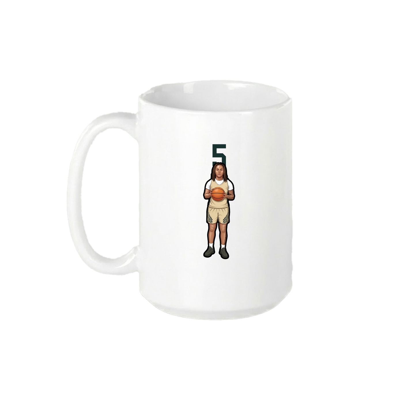 15oz Coffee Mug — Number Top in White
