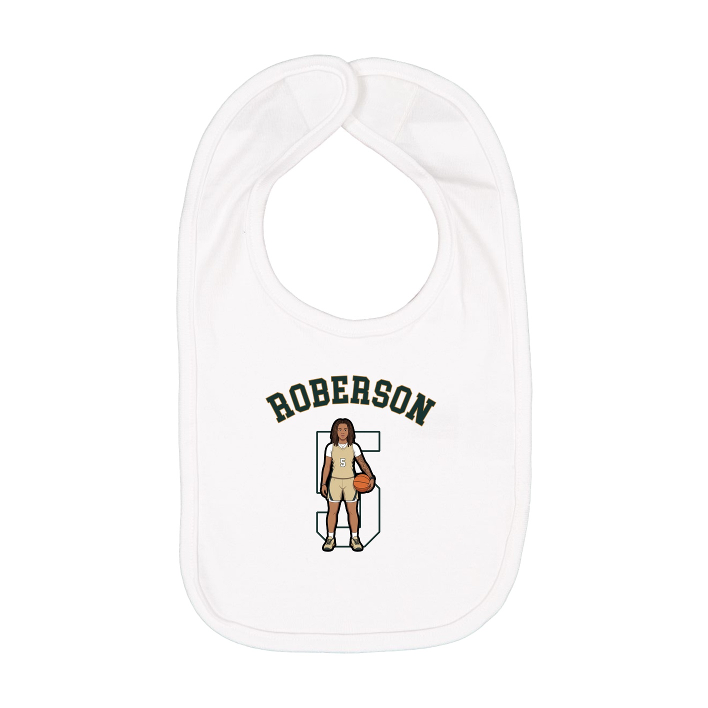 Infant Bib — Shirsey Arch in White