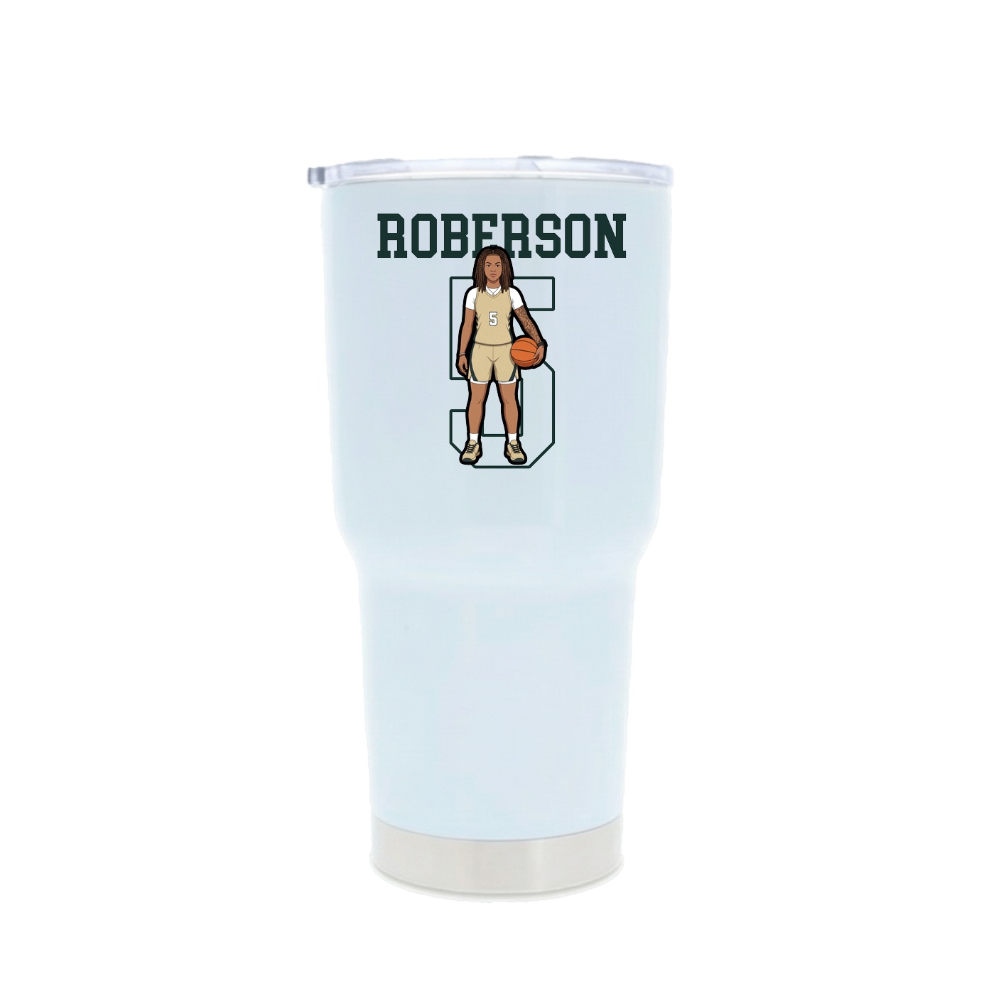 30oz Stainless Steel Tumbler — Shirsey in White