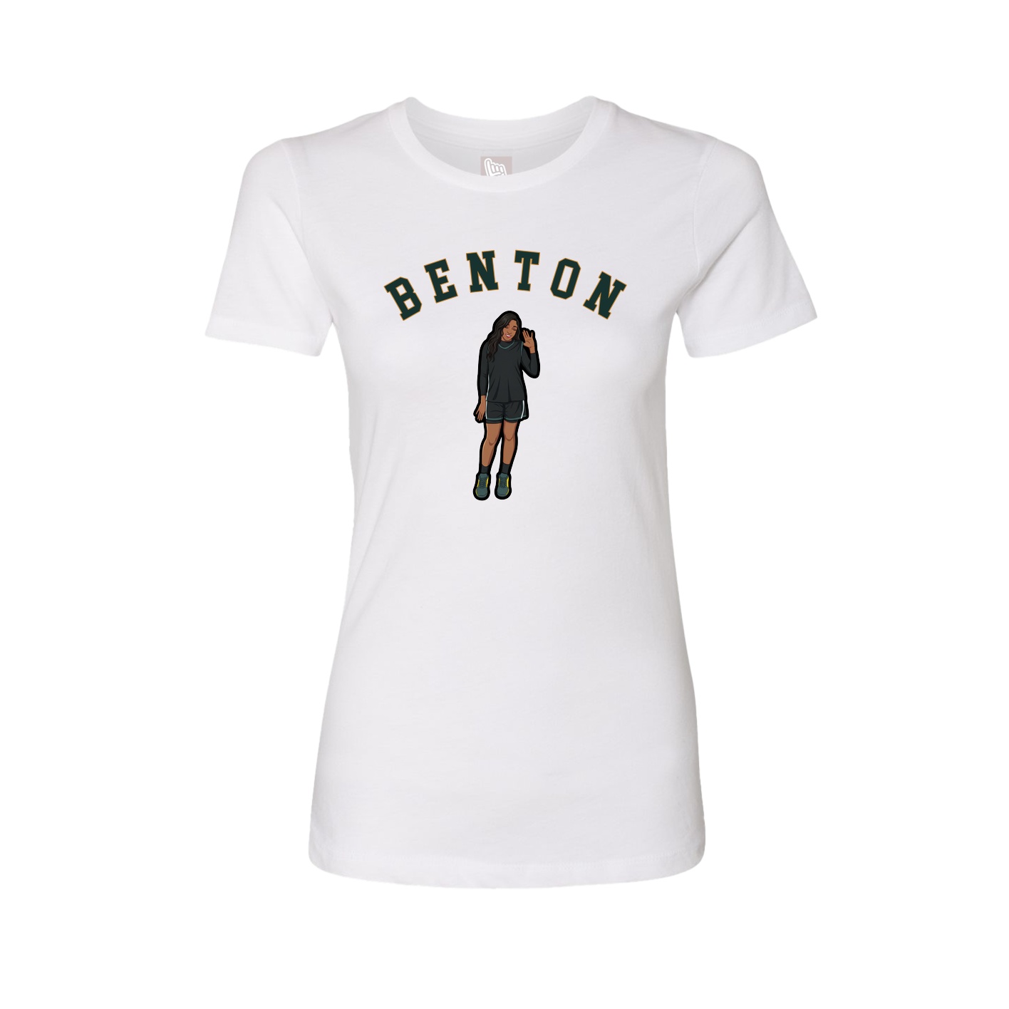 Fitted Women's Tee — Shirsey Arch in White