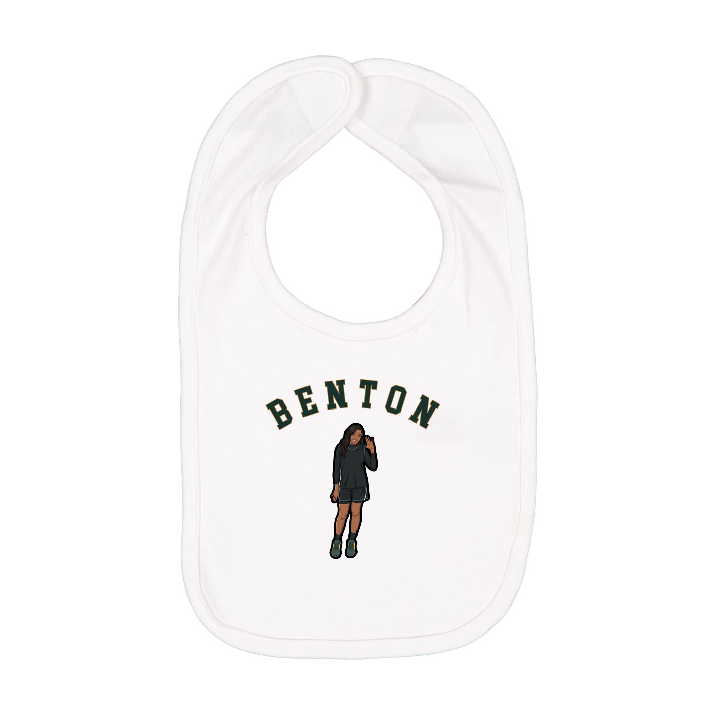 Infant Bib — Shirsey Arch in White