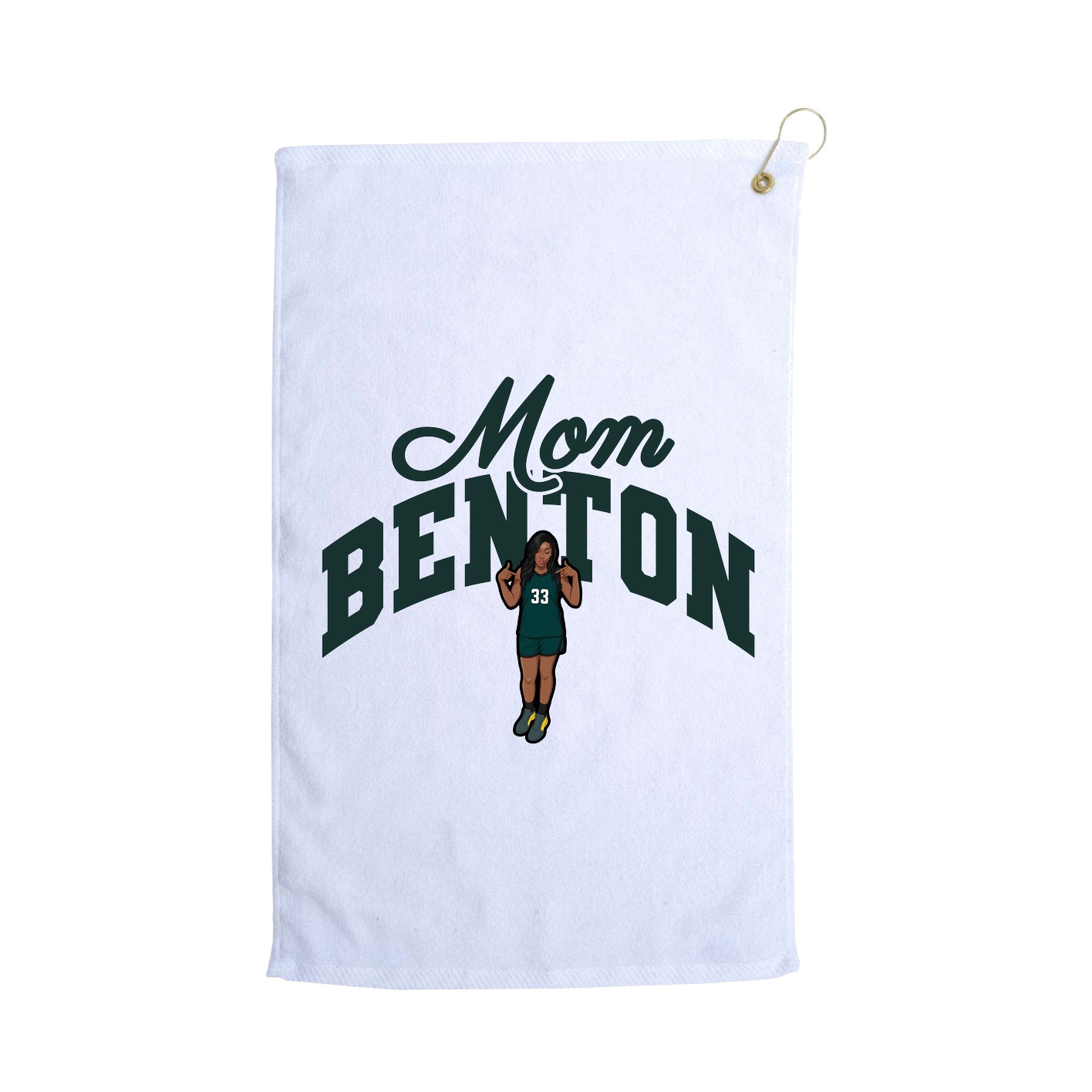 Golf Towel — Mothers Day Arch in White