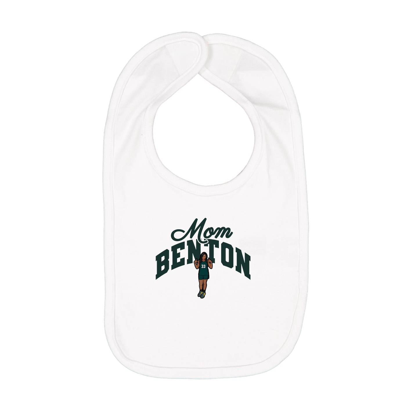 Infant Bib — Mothers Day Arch in White