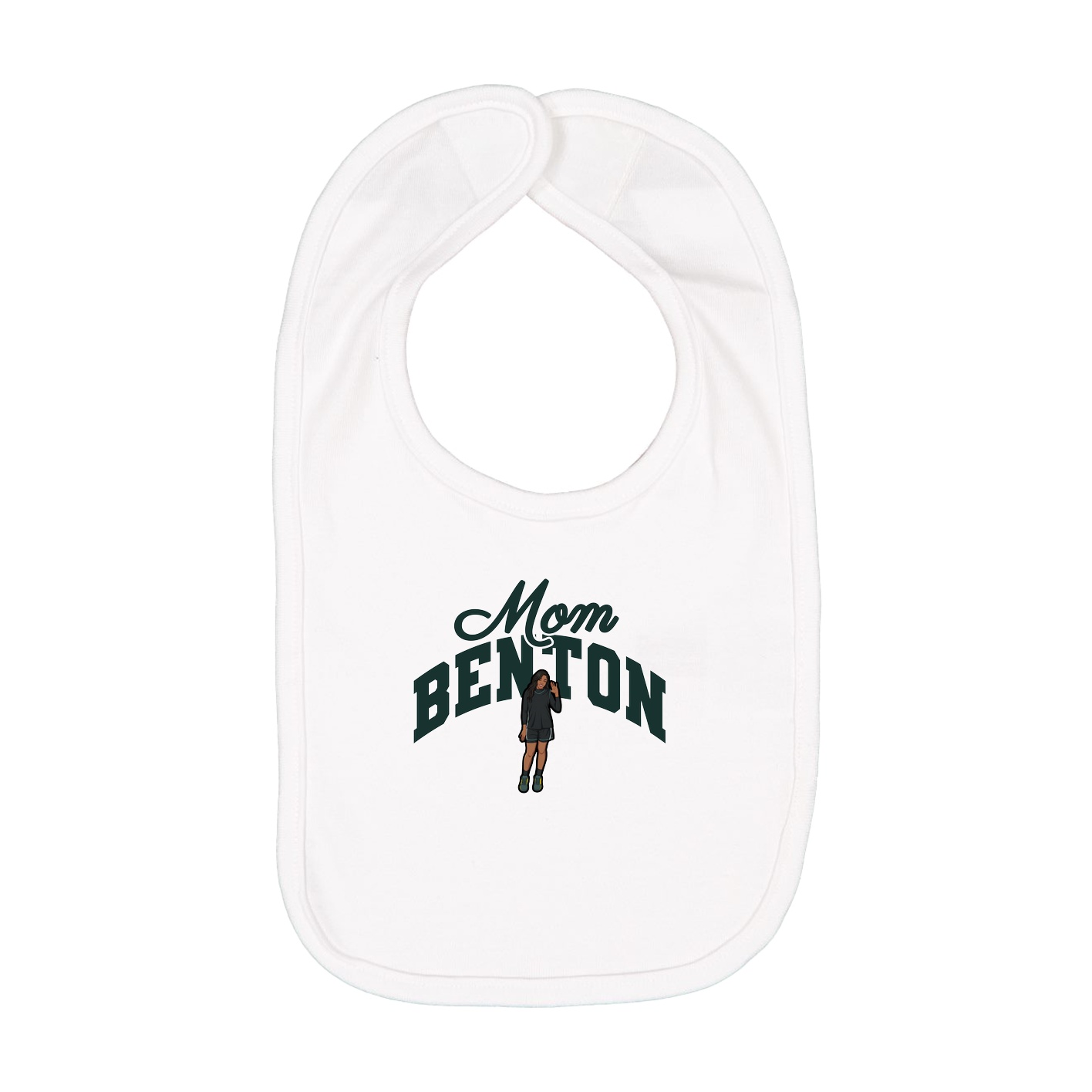 Infant Bib — Mothers Day Arch in White