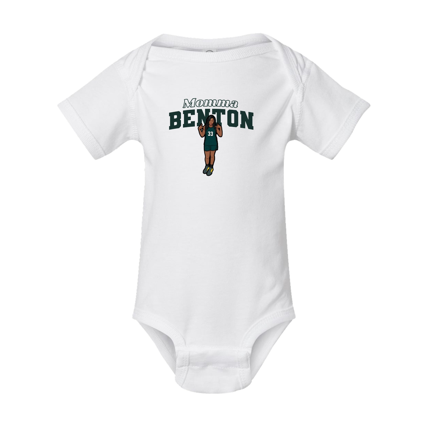 Baby Onesie — Mothers Day Block in White