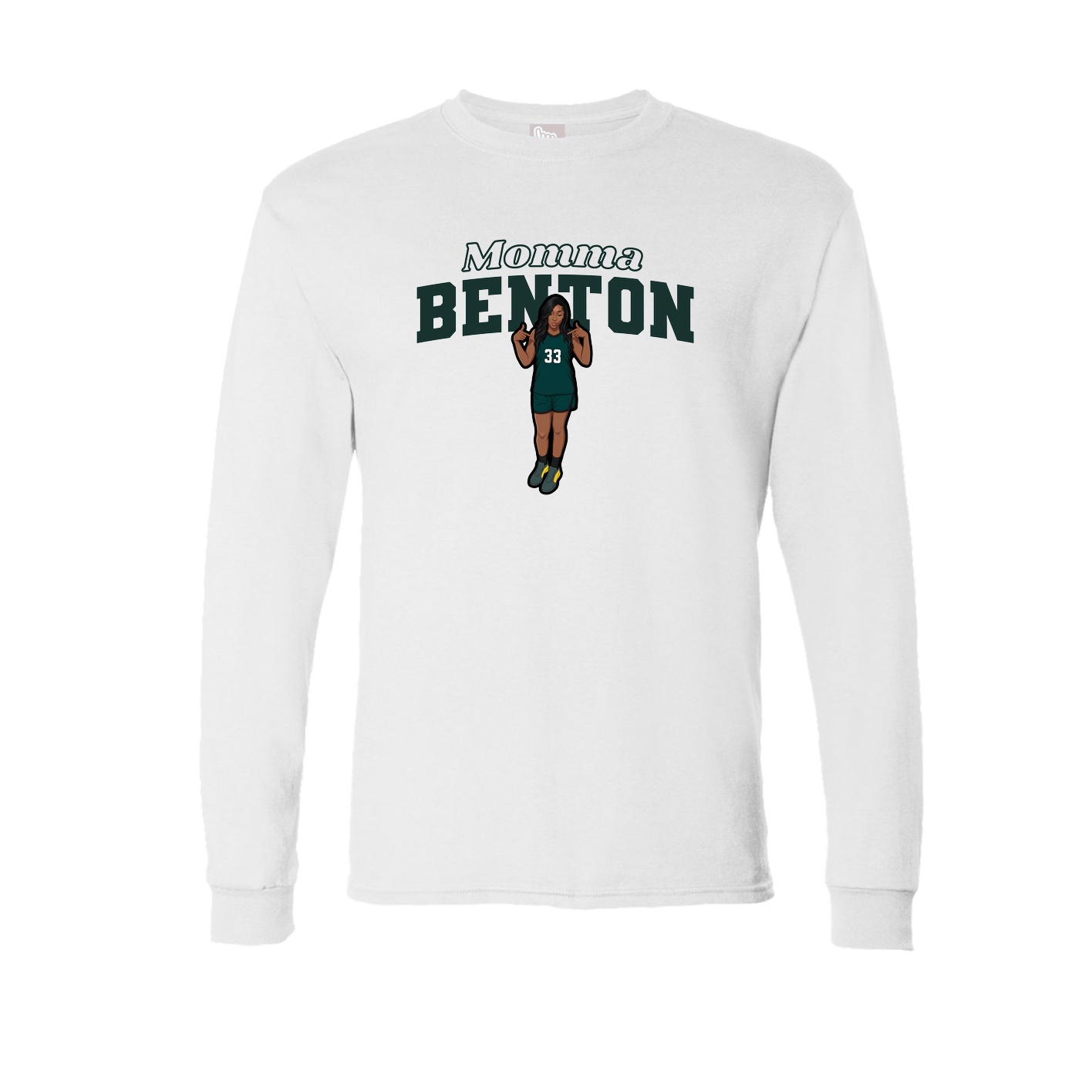 Long Sleeve Tee — Mothers Day Block in White
