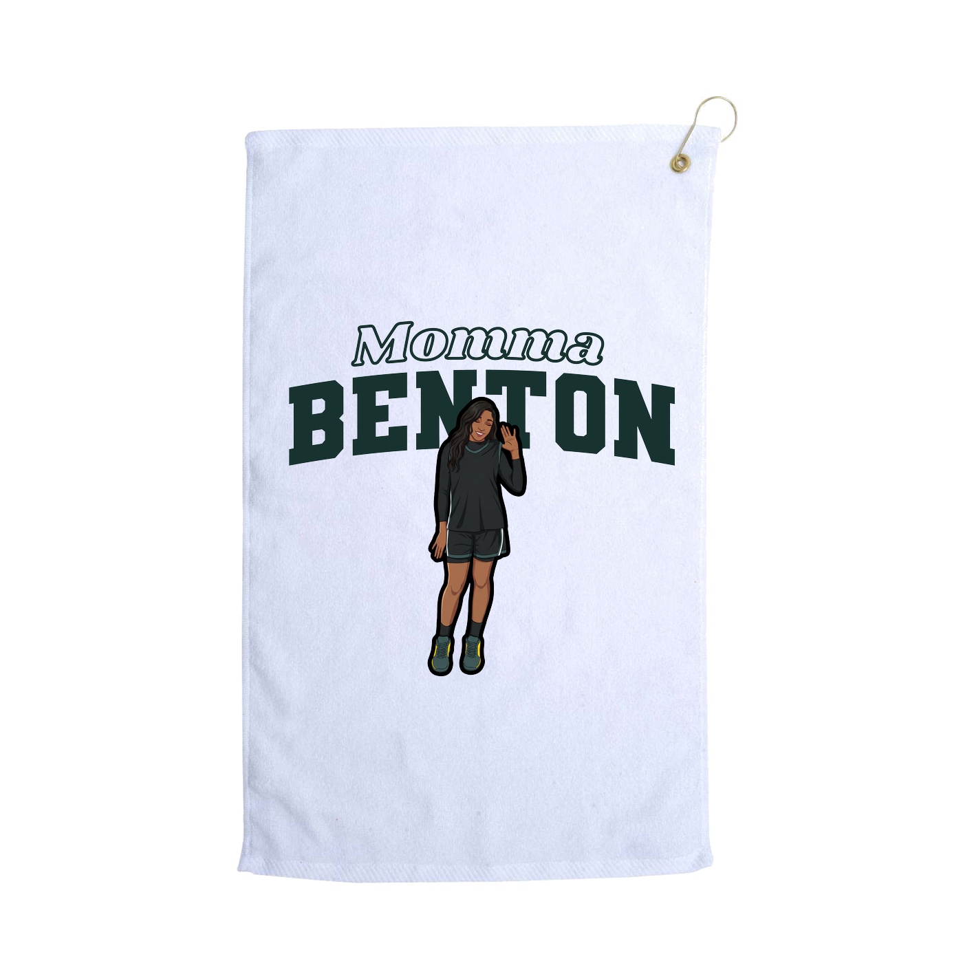 Golf Towel — Mothers Day Block in White