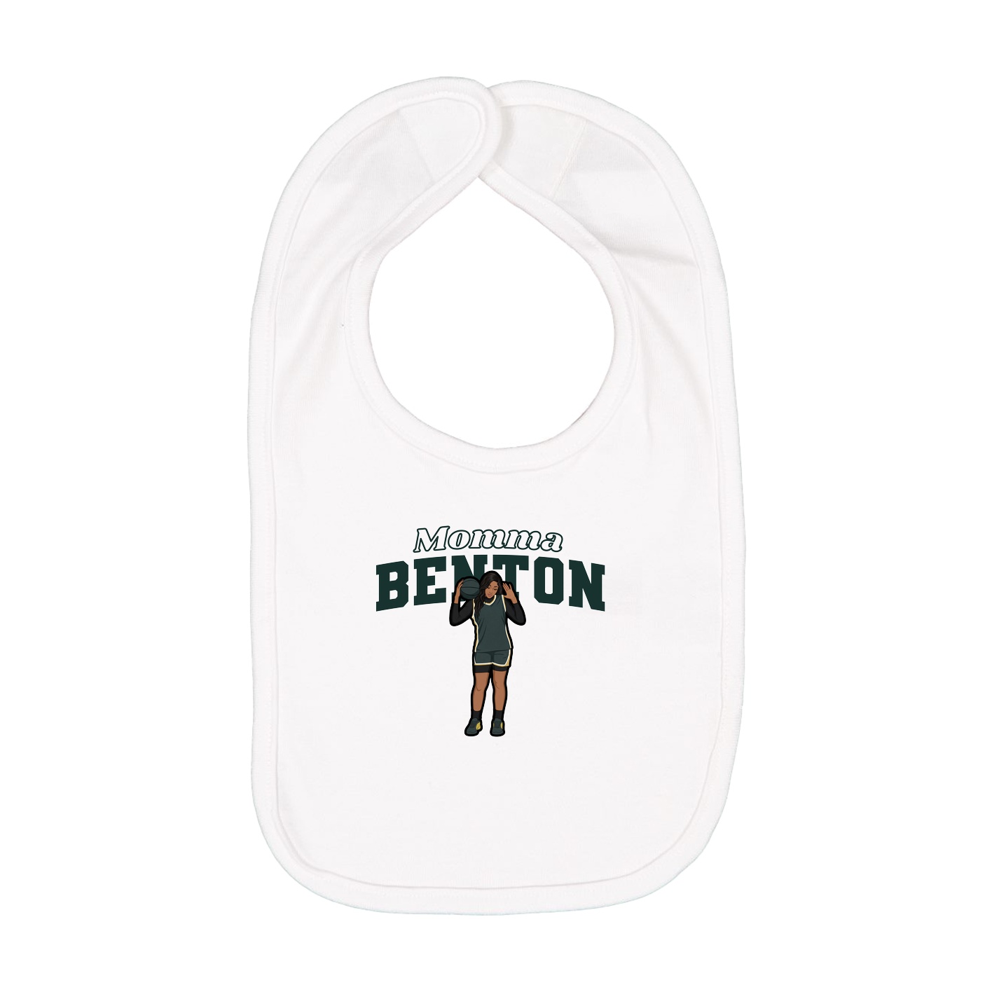 Infant Bib — Mothers Day Block in White