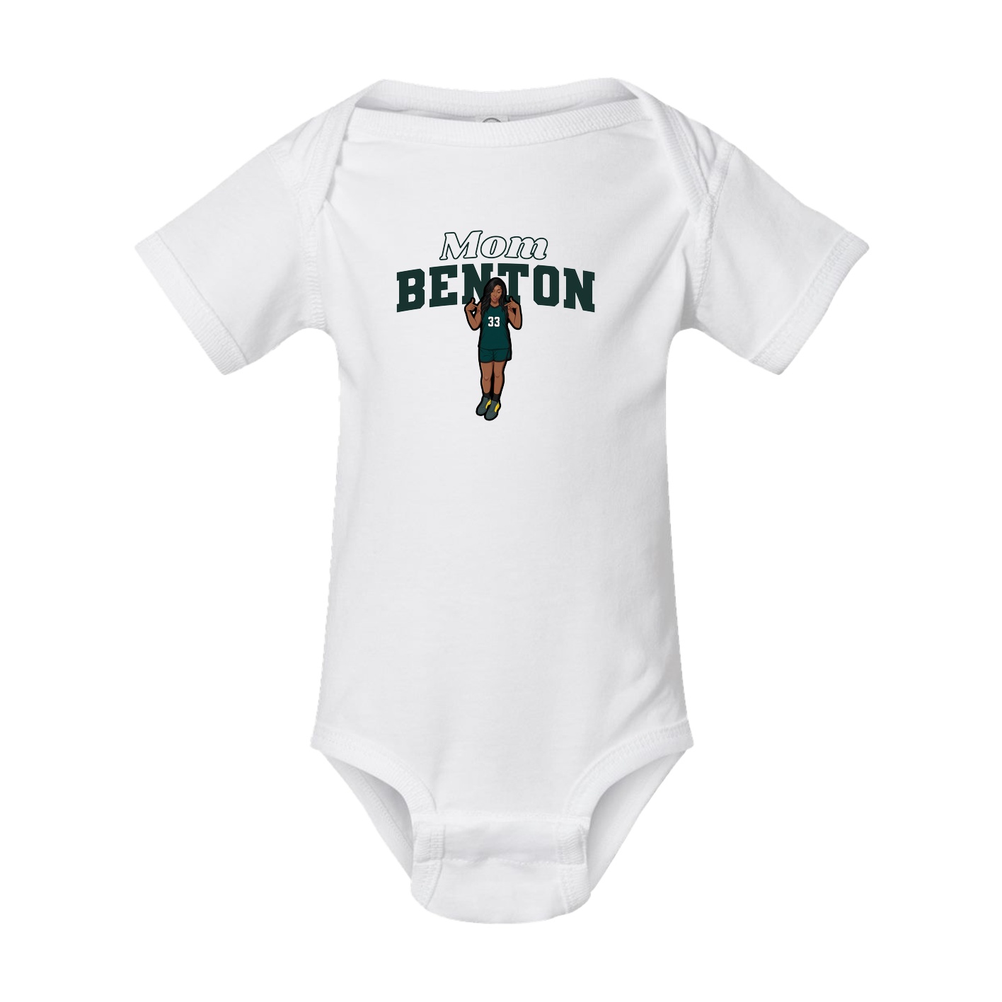 Baby Onesie — Mothers Day Block in White