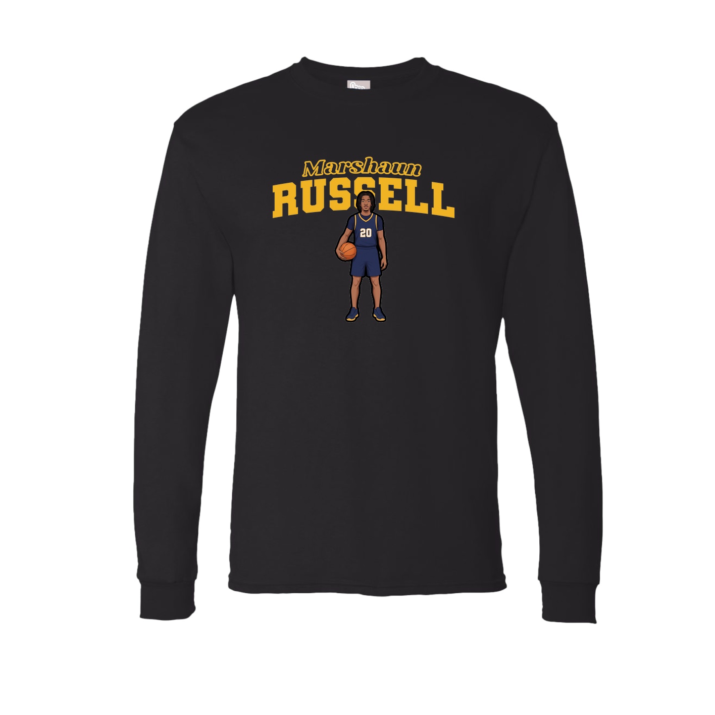 Long Sleeve Tee — Name Arch in Black