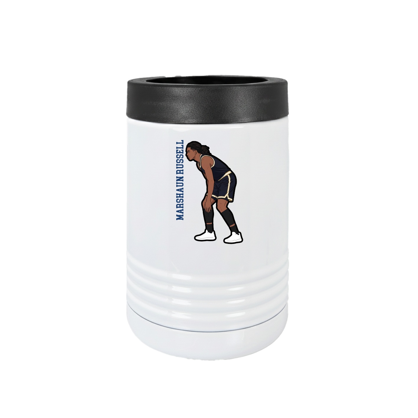 Beverage Holder — Name Vertical in White