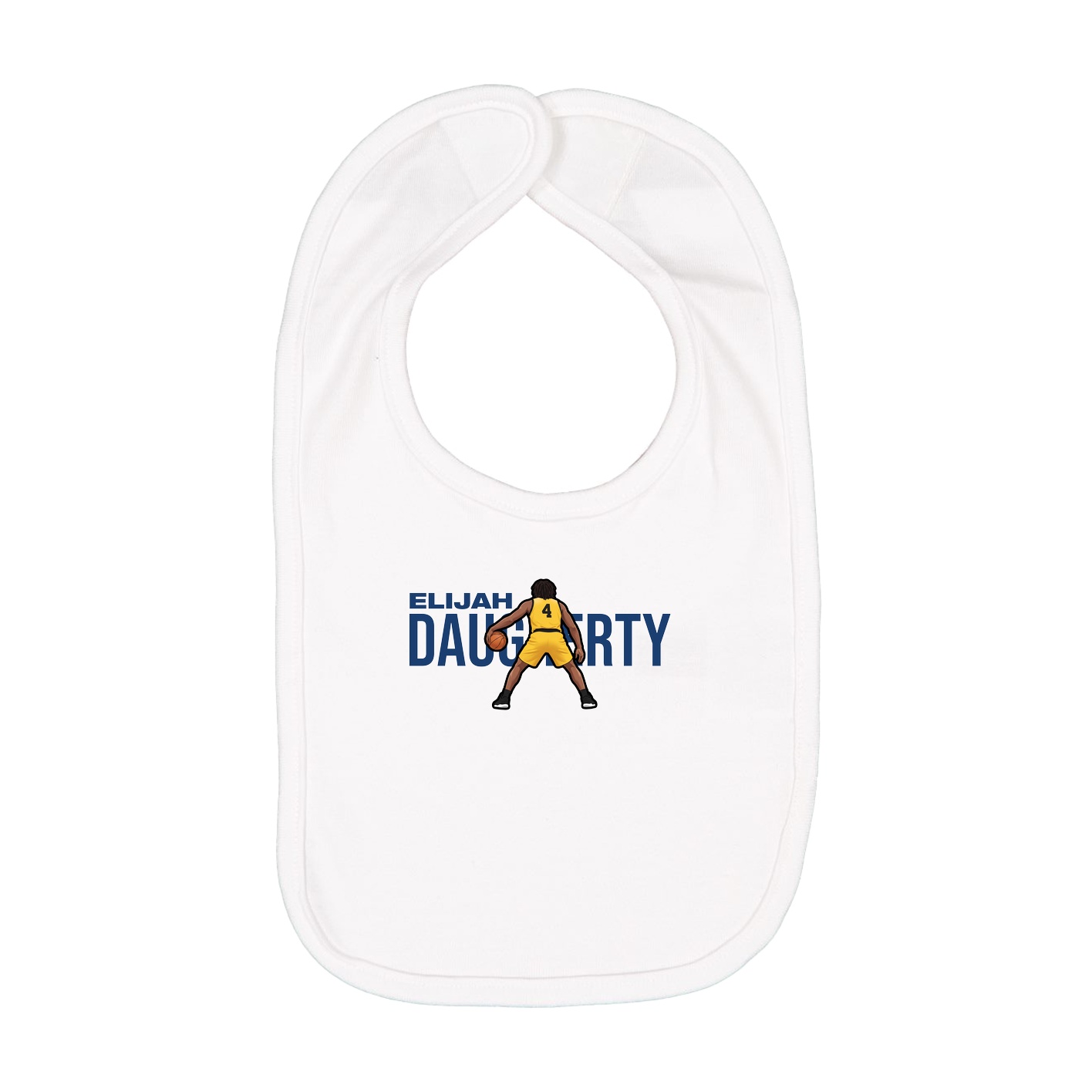 Infant Bib — Player Name in White