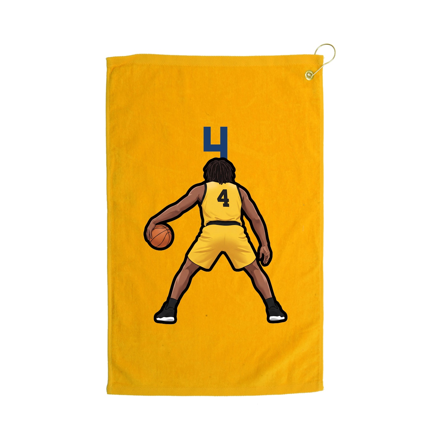 Golf Towel — Number Top in Gold