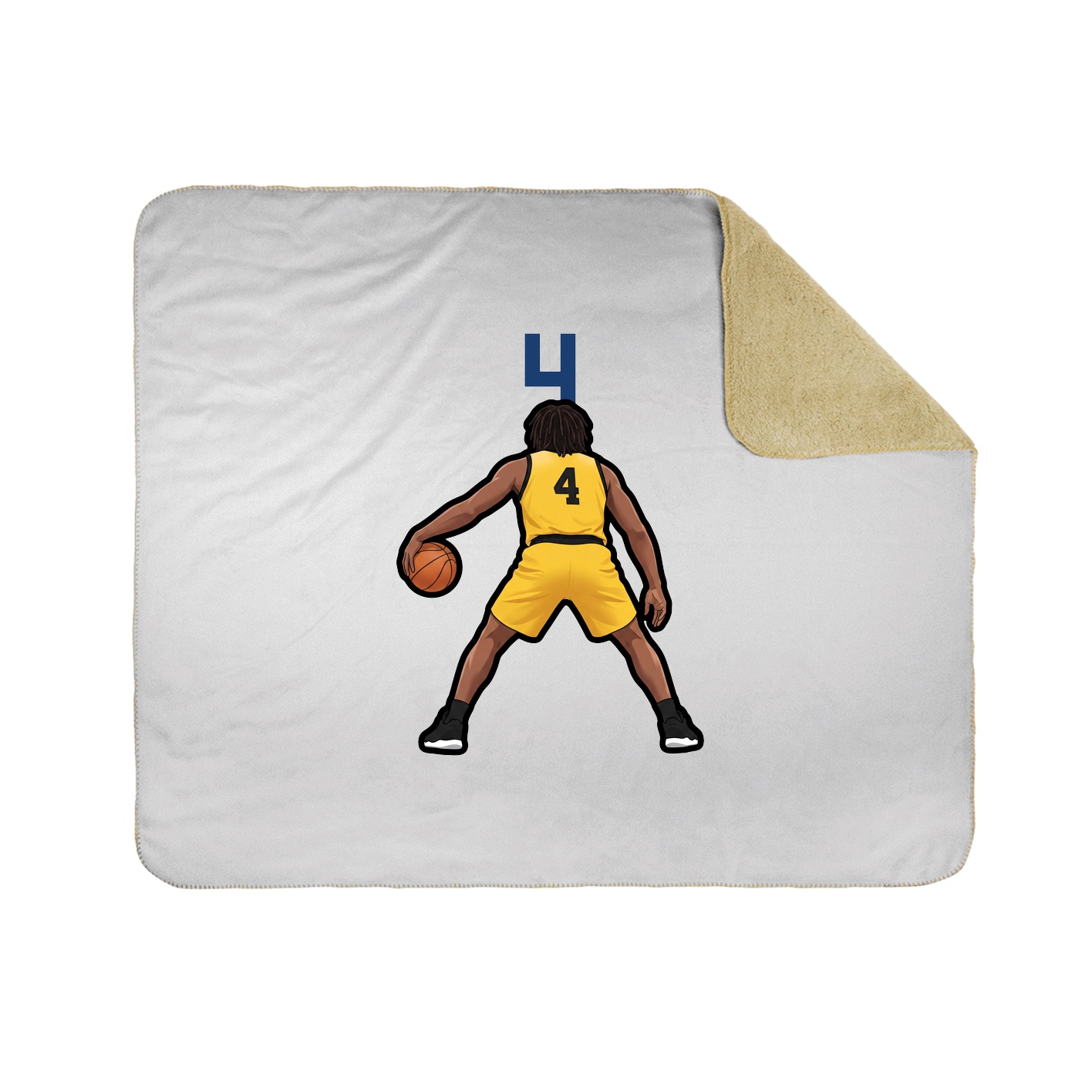 Throw Blanket — Number Top in White