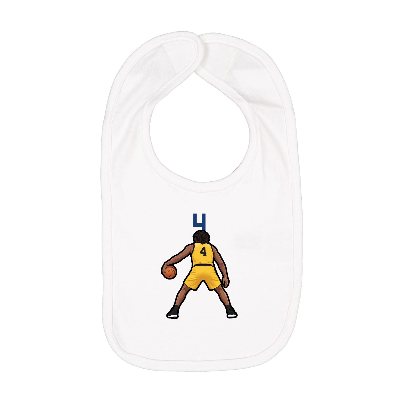 Infant Bib — Number Top in White