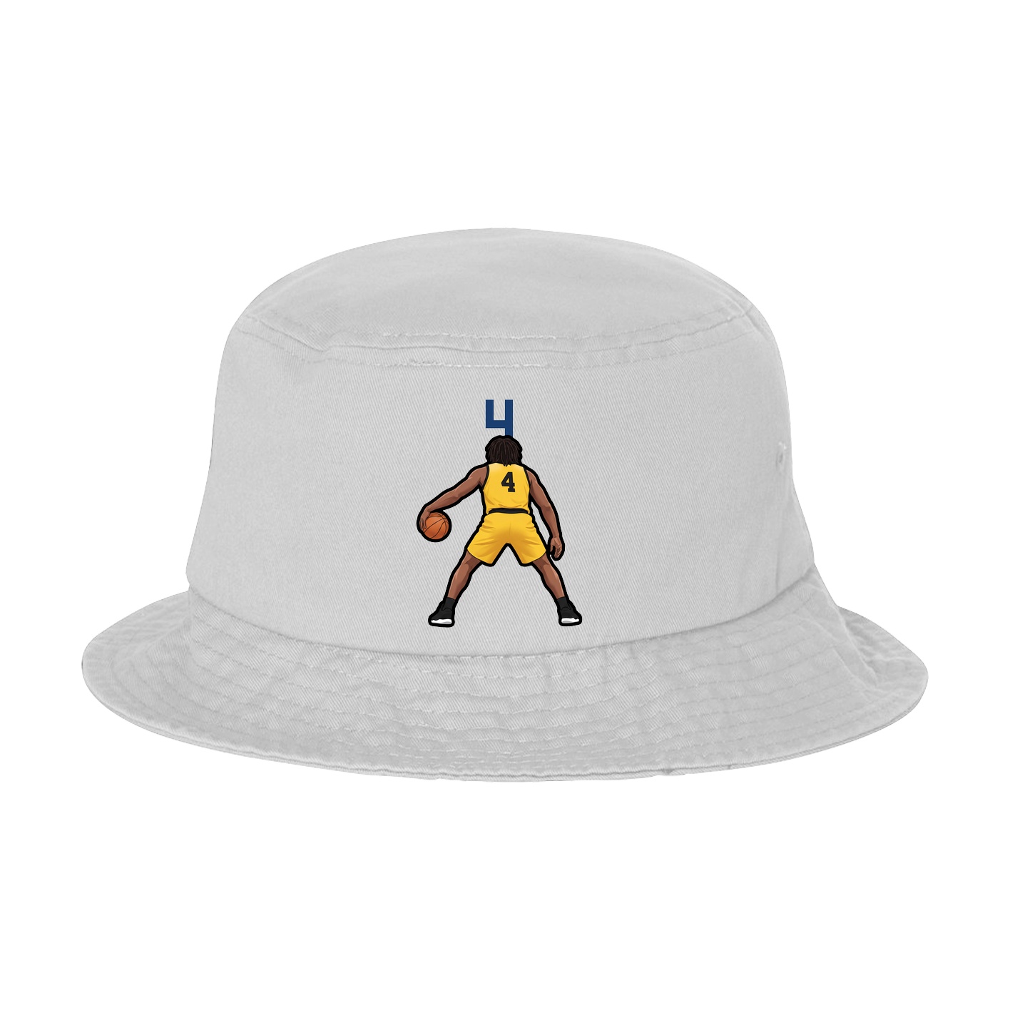Bucket Cap — Number Top in White