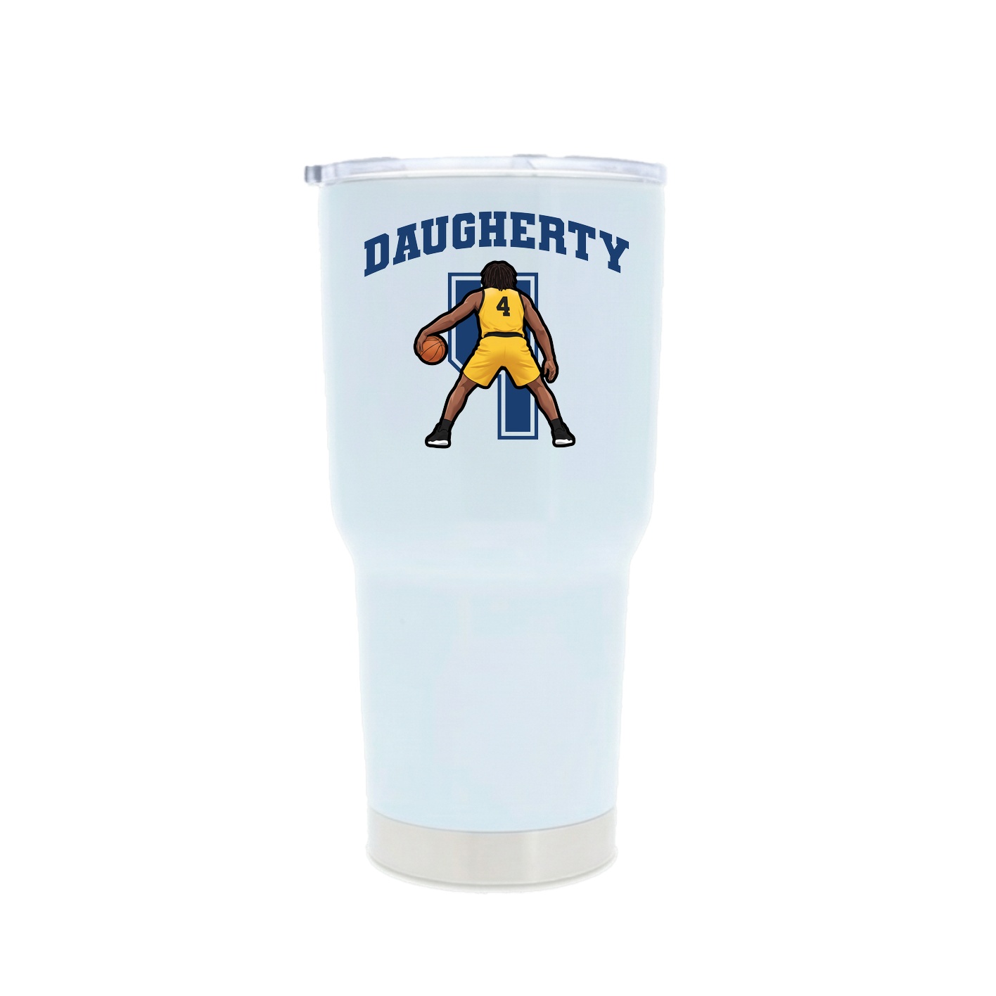 30oz Stainless Steel Tumbler — Number in White