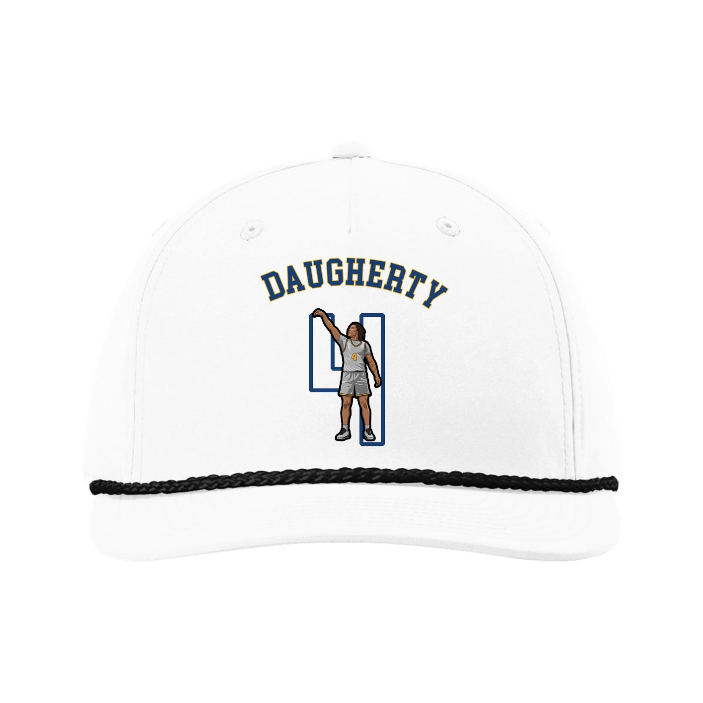 Five-Panel Classic Rope Cap — Shirsey Arch in White