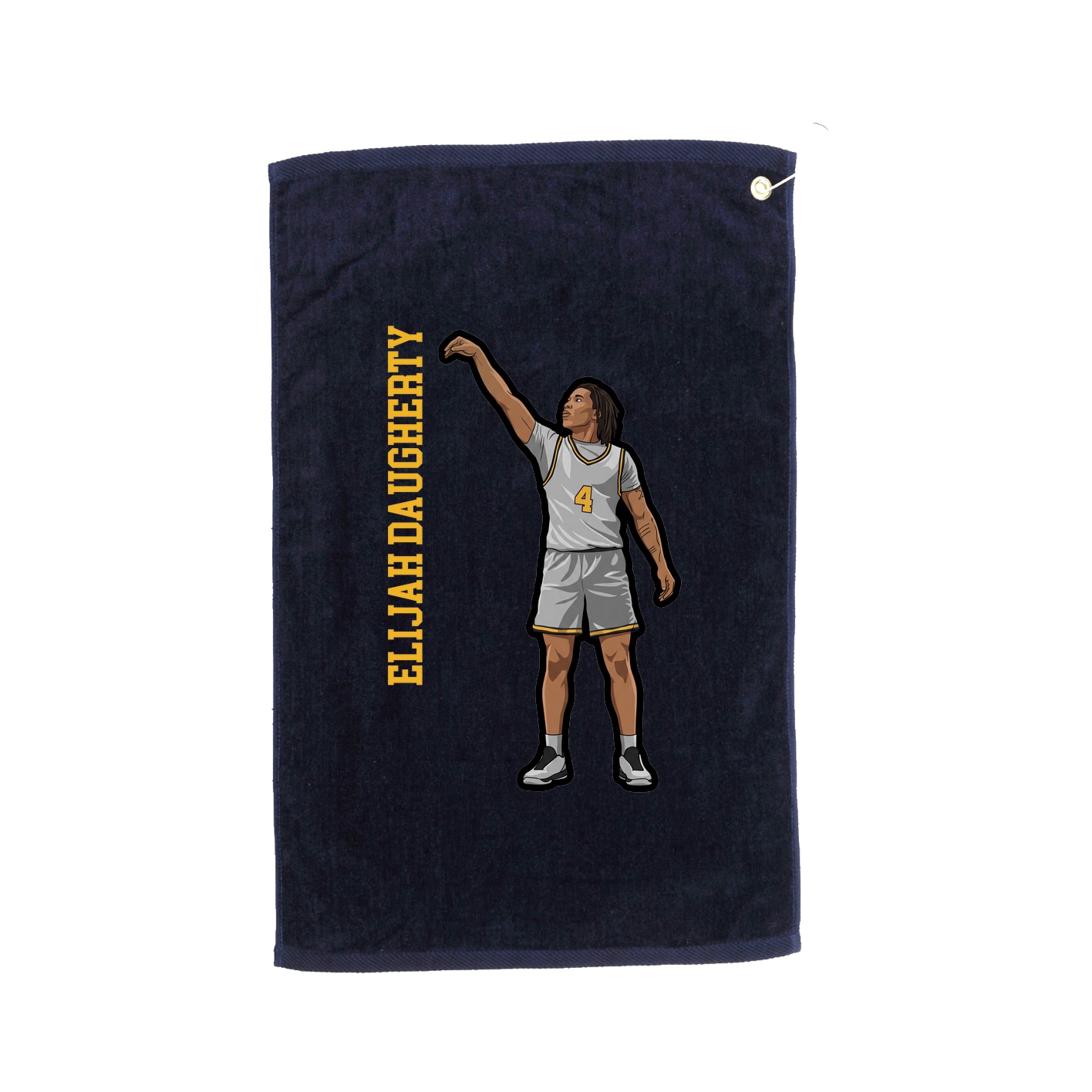 Golf Towel — Name Vertical in Navy