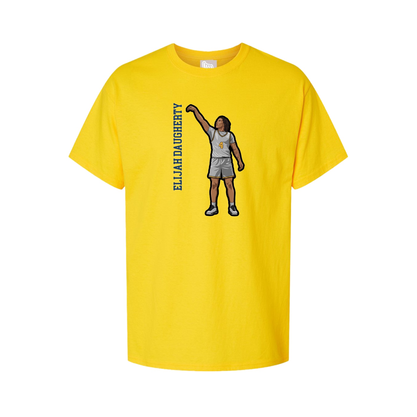 Youth Tee — Name Vertical in Gold