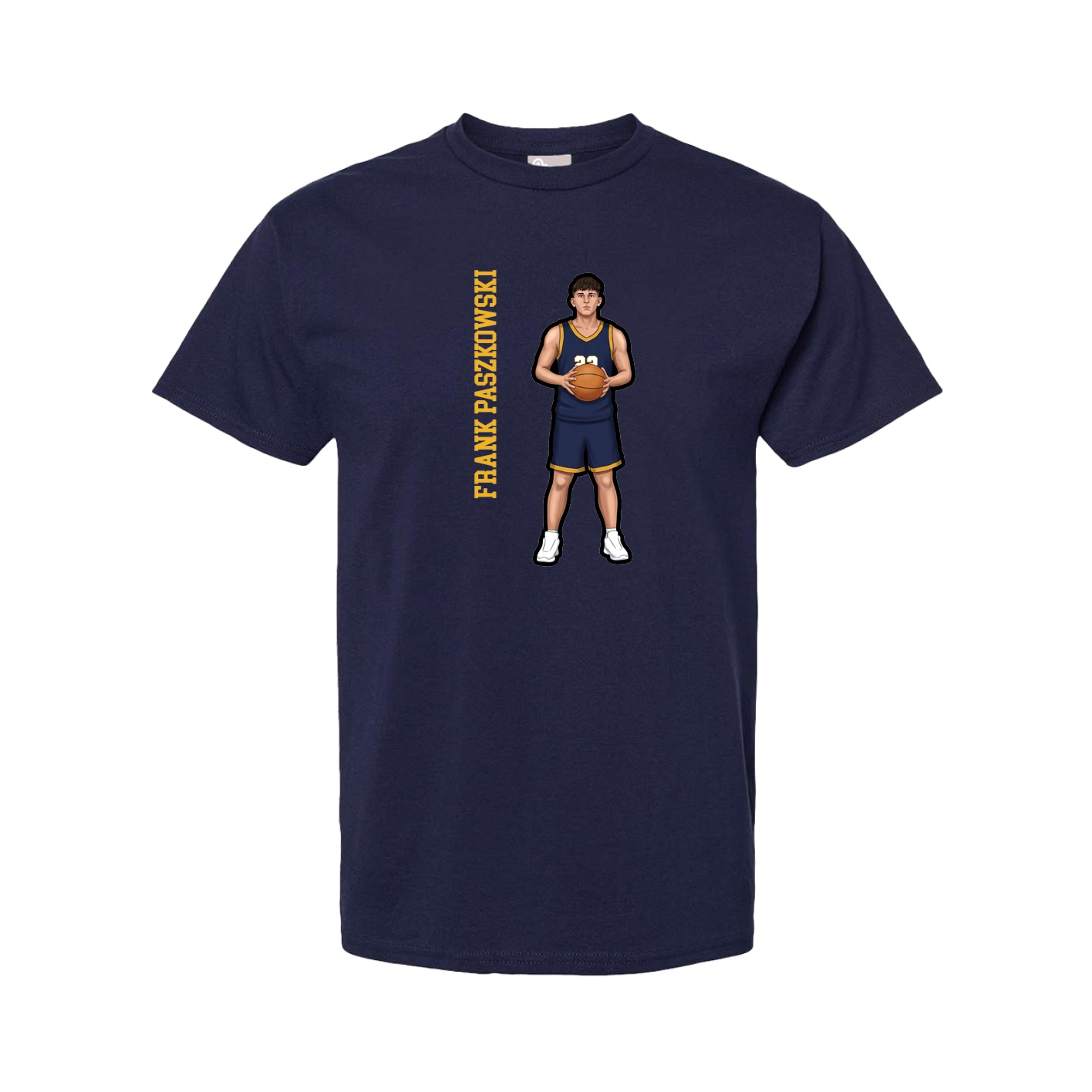 Tee — Name Vertical in Navy
