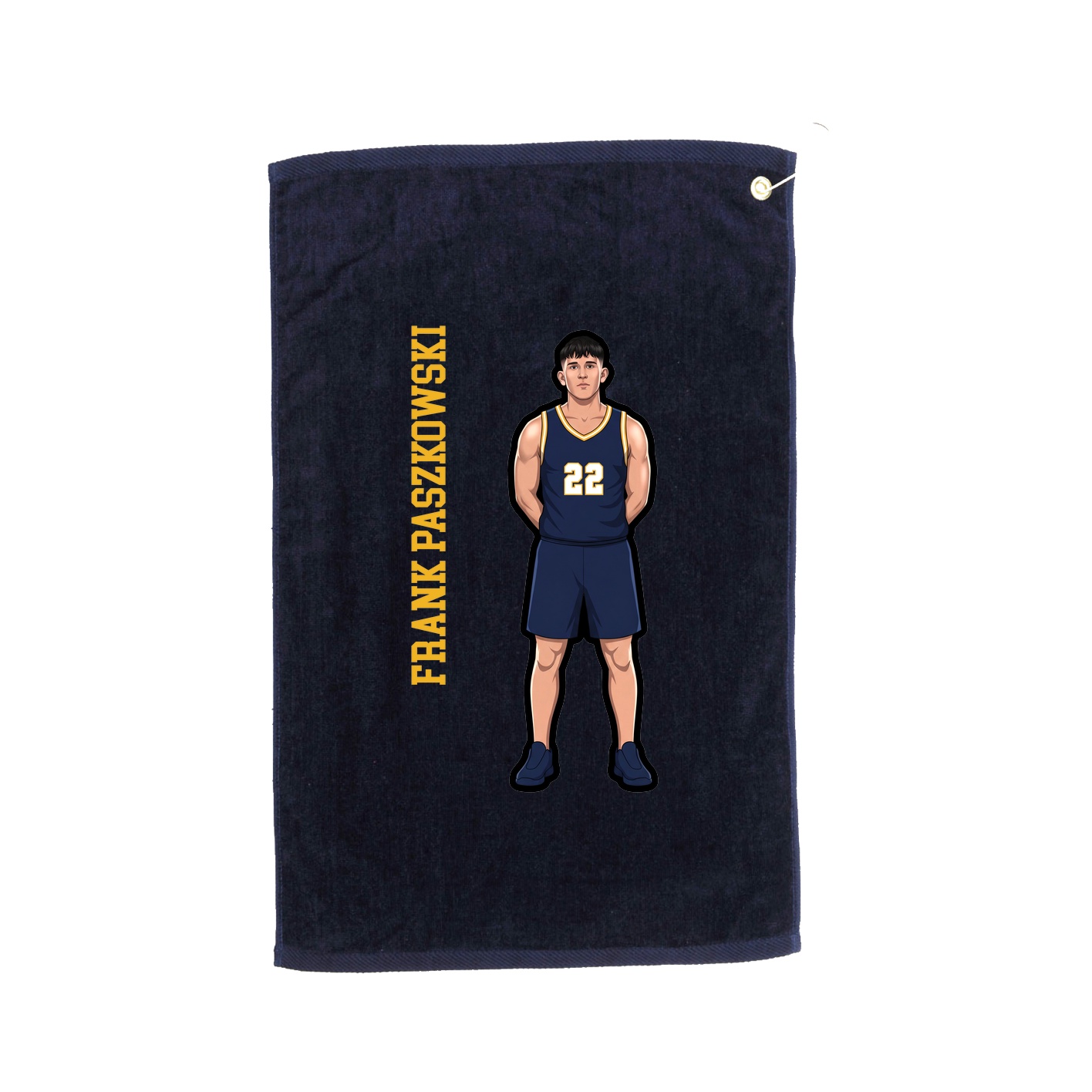 Golf Towel — Name Vertical in Navy