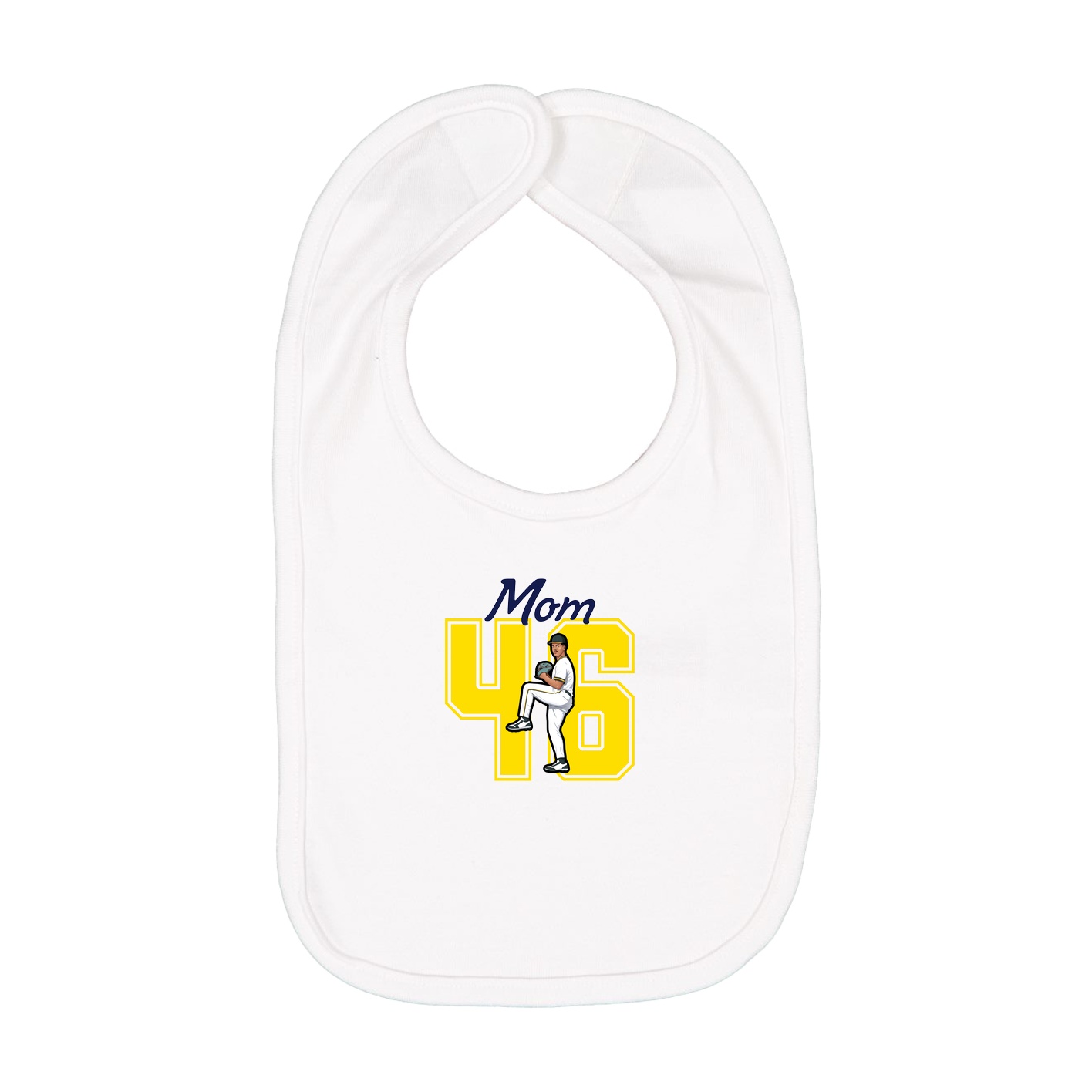 Infant Bib — Mothers Day Shirsey in White