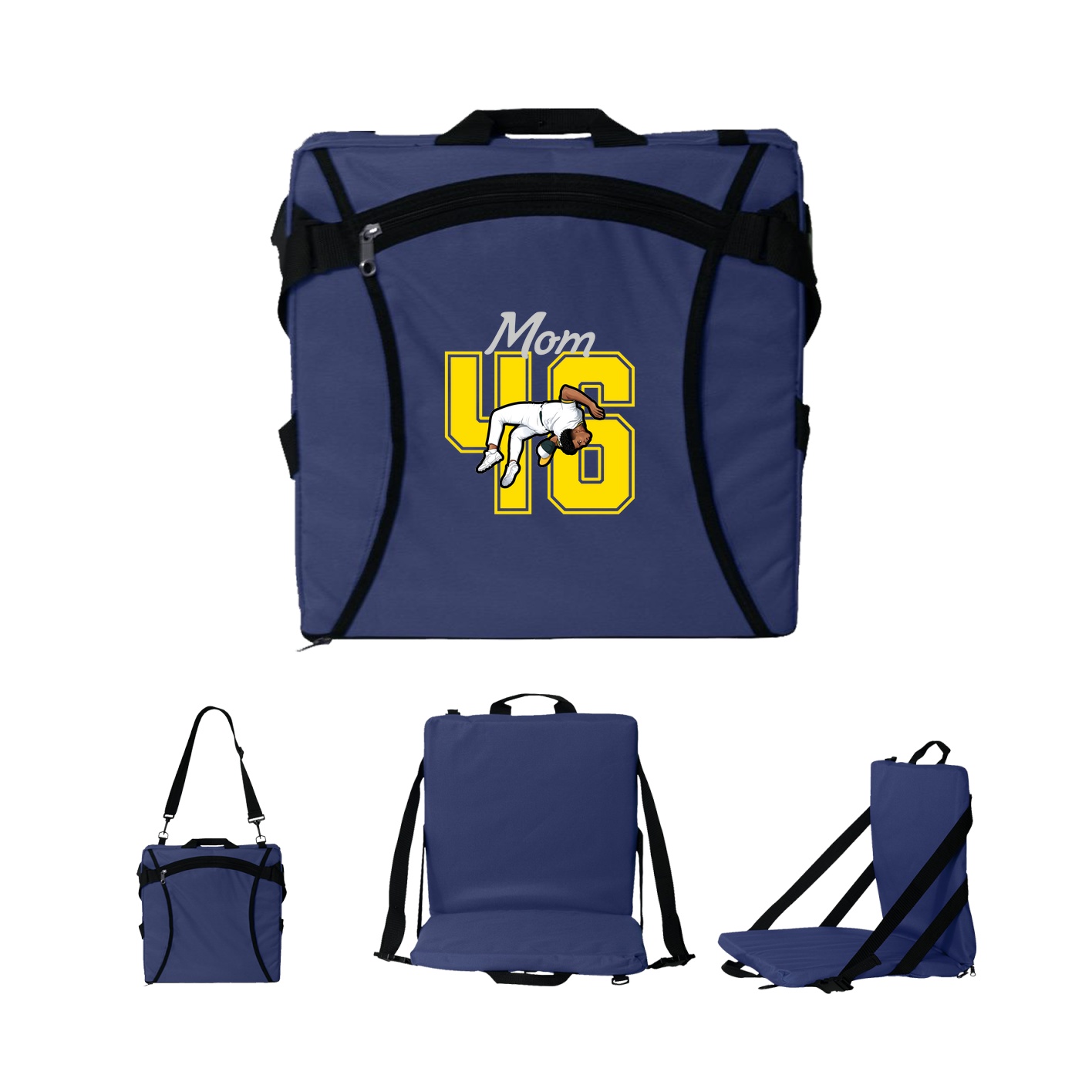 Folding Stadium Seat — Mothers Day Shirsey in Navy