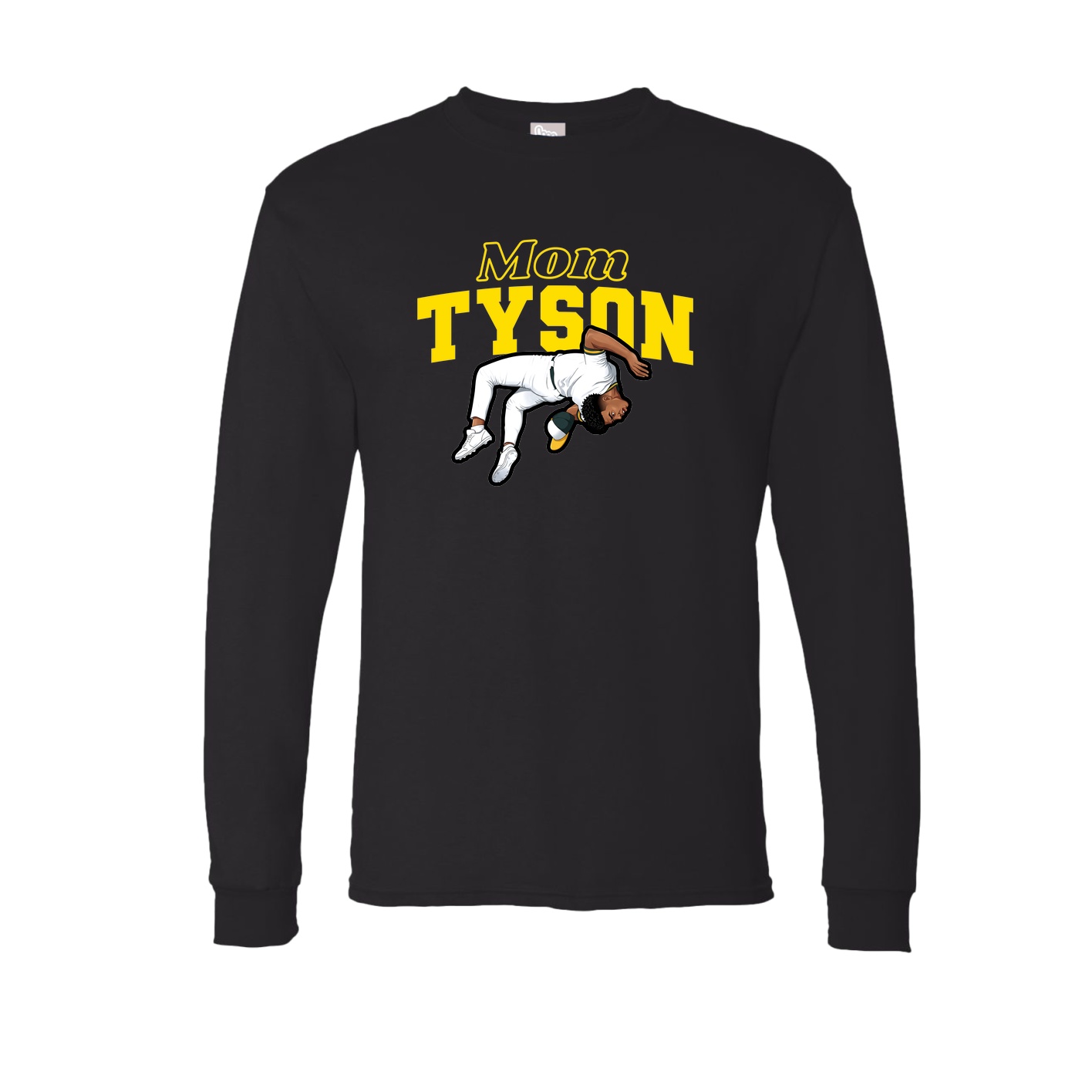 Long Sleeve Tee — Mothers Day Block in Black