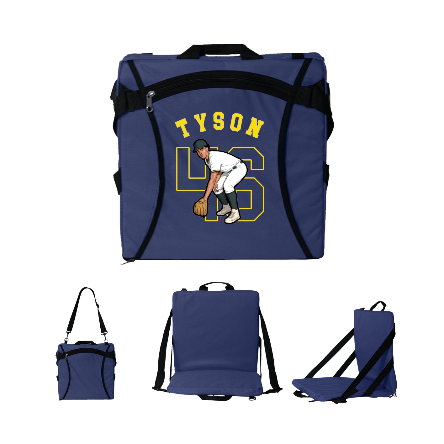 Folding Stadium Seat — Shirsey Arch in Navy
