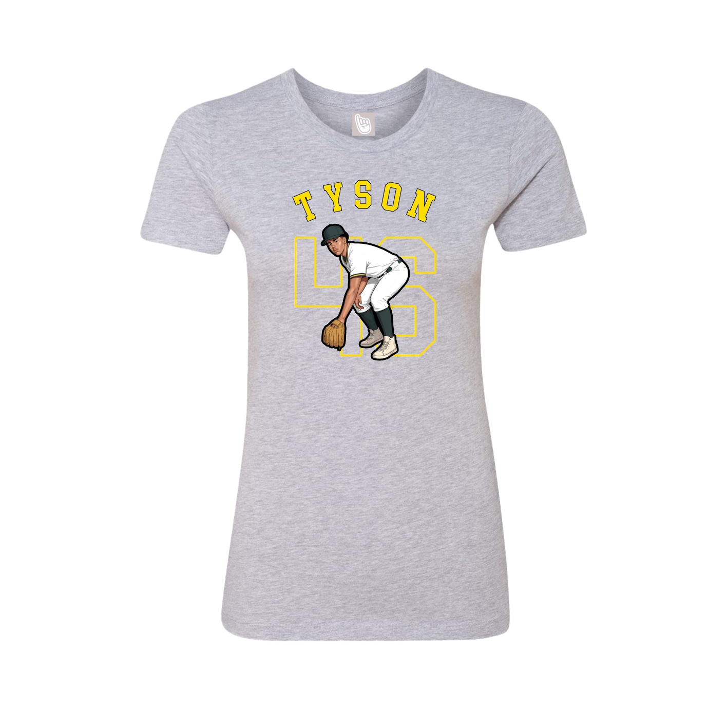 Fitted Women's Tee — Shirsey Arch in Grey
