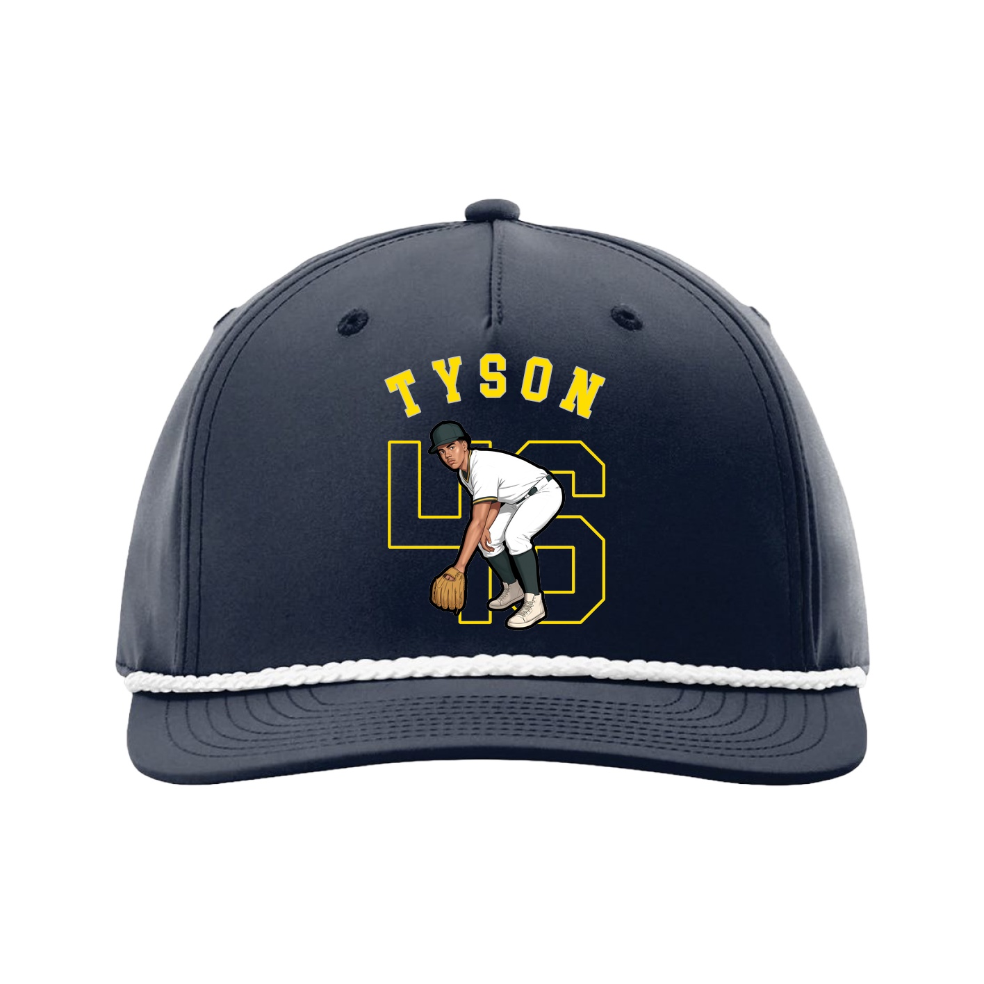 Five-Panel Classic Rope Cap — Shirsey Arch in Navy