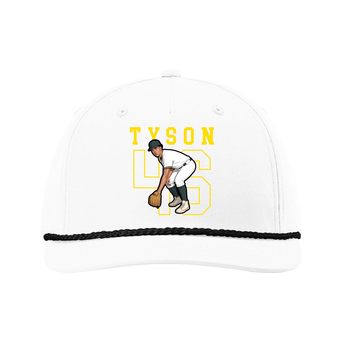 Five-Panel Classic Rope Cap — Shirsey in White