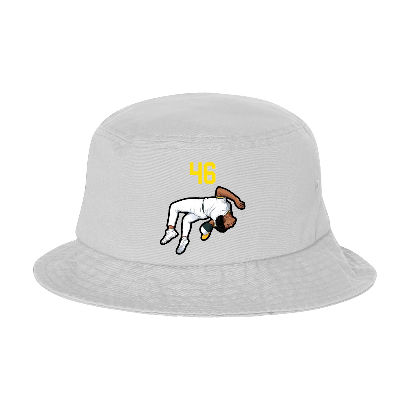 Bucket Cap — Number Top in White
