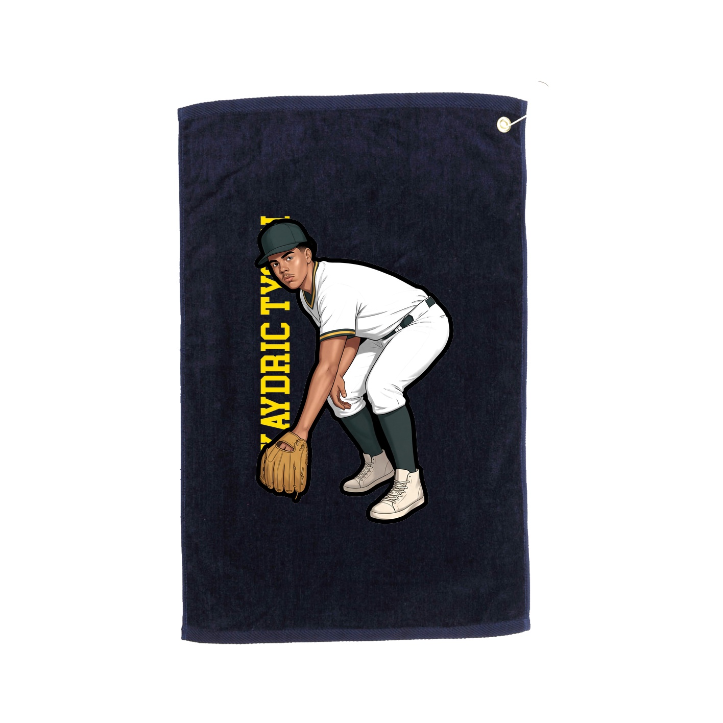 Golf Towel — Name Vertical in Navy