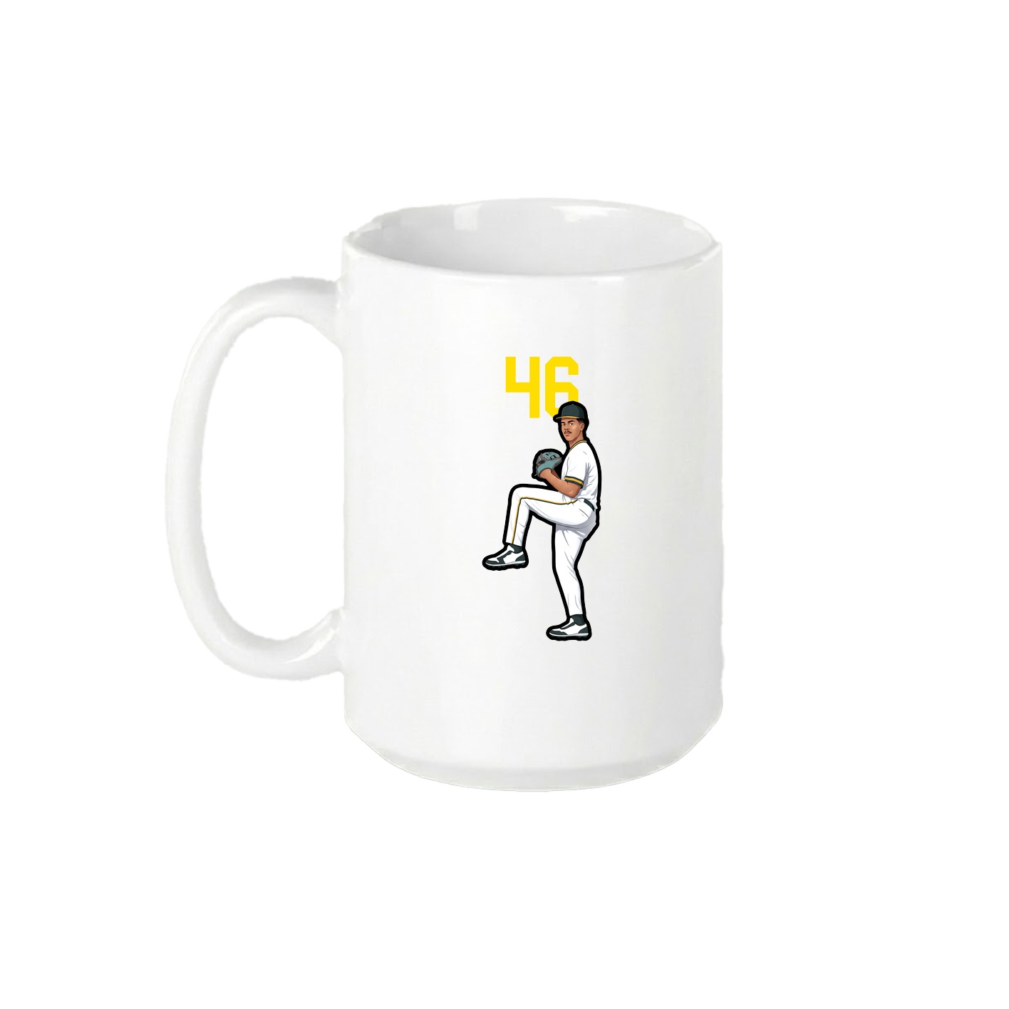 15oz Coffee Mug — Number Top in White