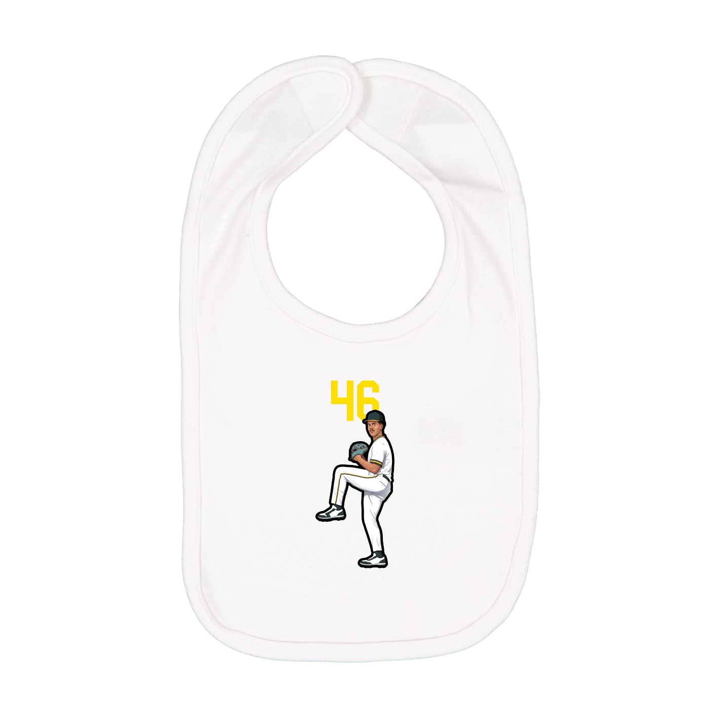 Infant Bib — Number Top in White