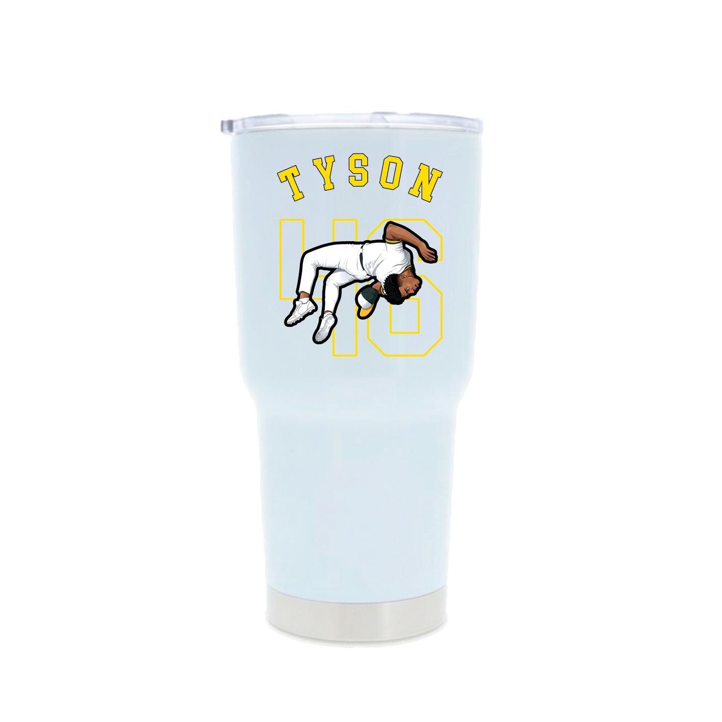30oz Stainless Steel Tumbler — Shirsey Arch in White