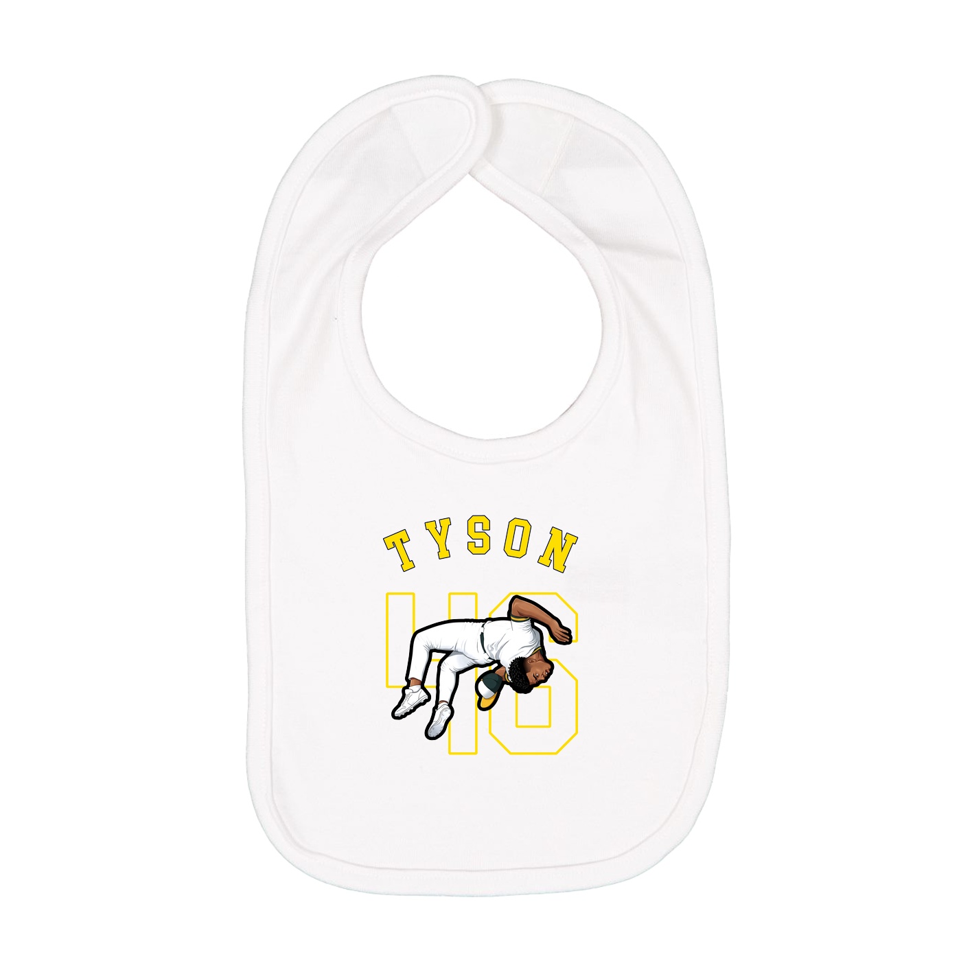 Infant Bib — Shirsey Arch in White