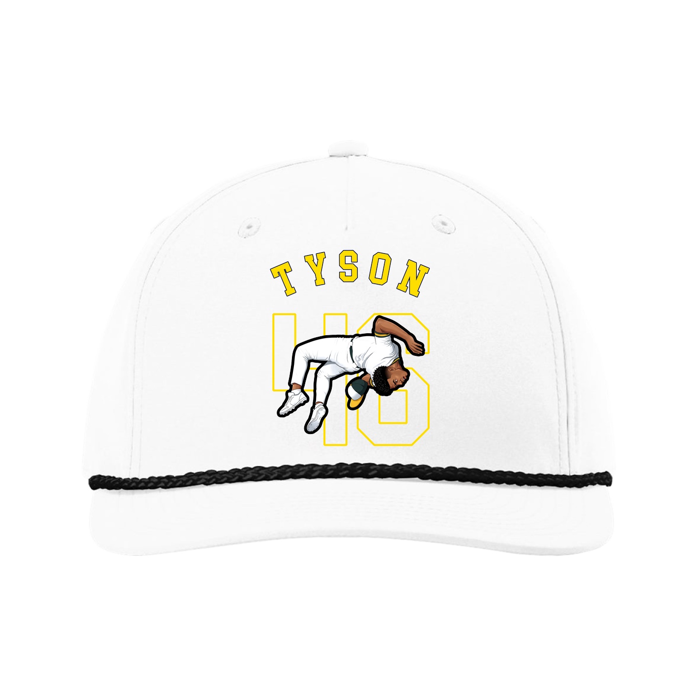 Five-Panel Classic Rope Cap — Shirsey Arch in White