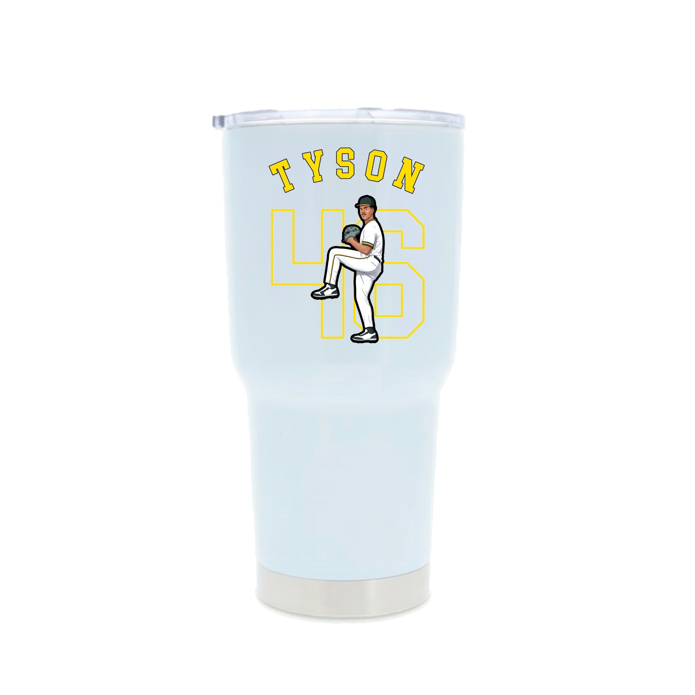 30oz Stainless Steel Tumbler — Shirsey Arch in White