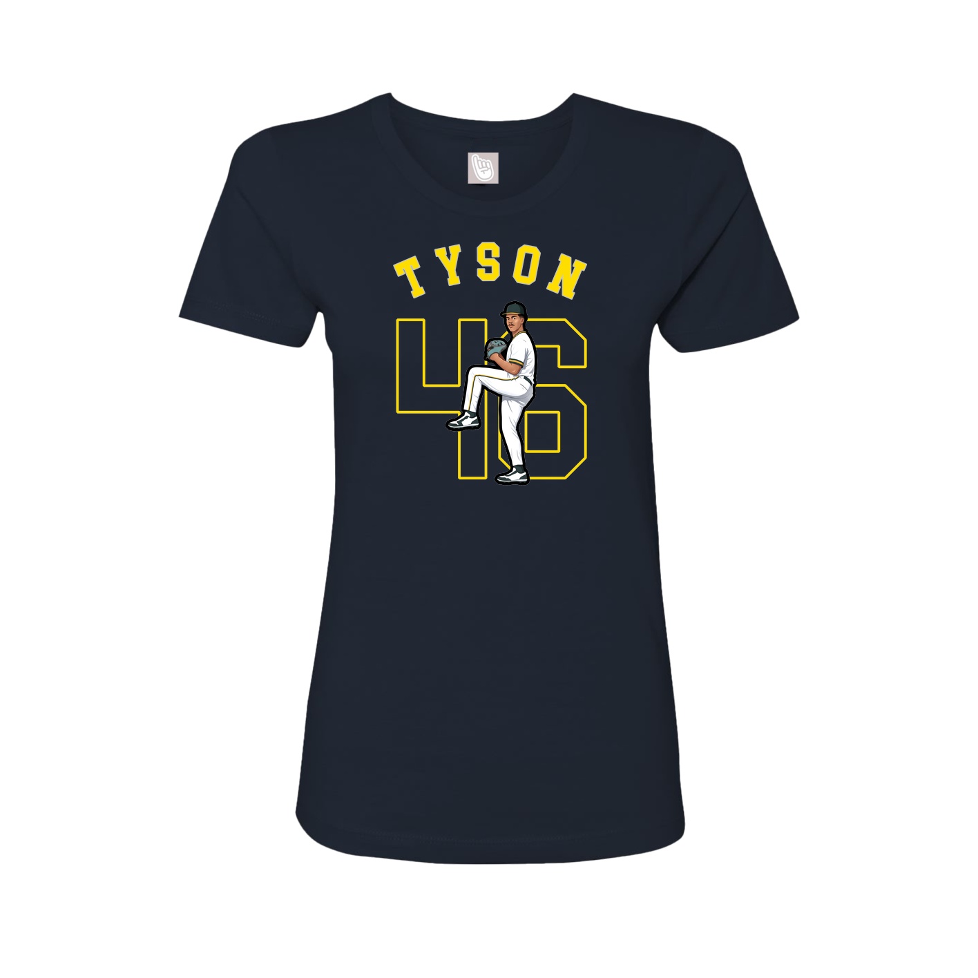 Fitted Women's Tee — Shirsey Arch in Navy